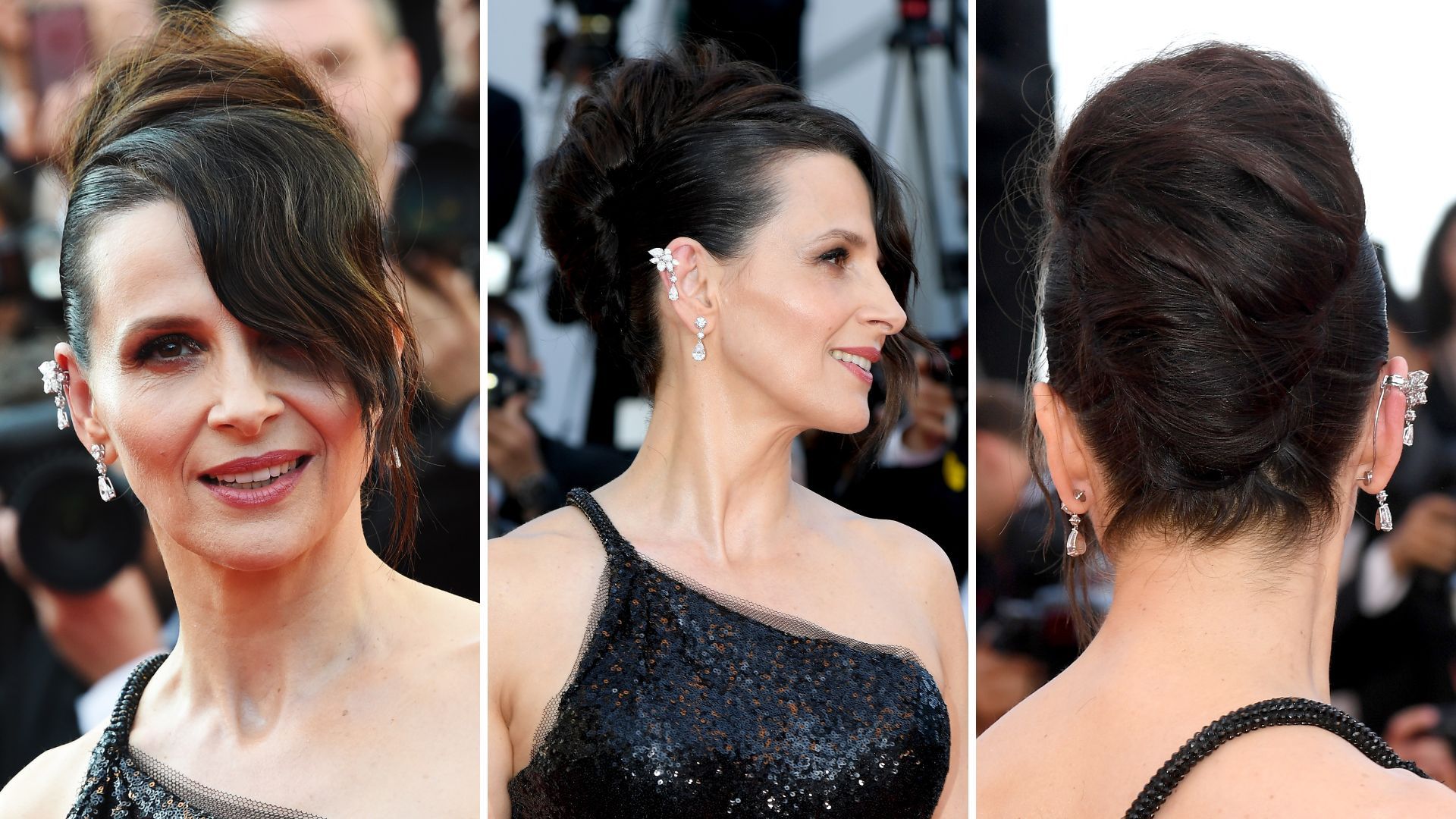 Nel 2017 hairdo con chignon che lascia libero un ciuffo over