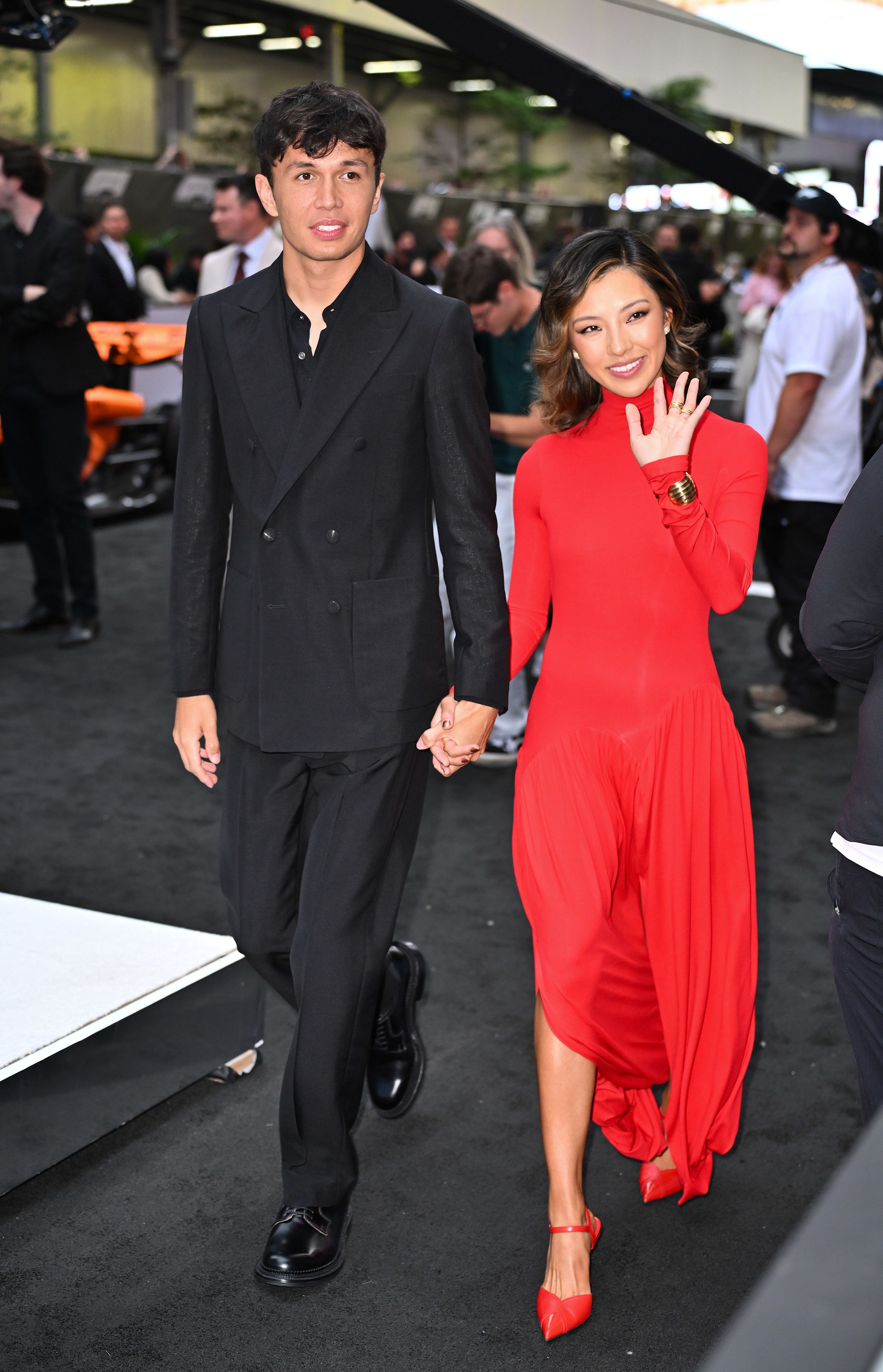 Alexander Albon, della Williams con la fidanzata golfista, Muni “Lily” He
Credit: Getty Images