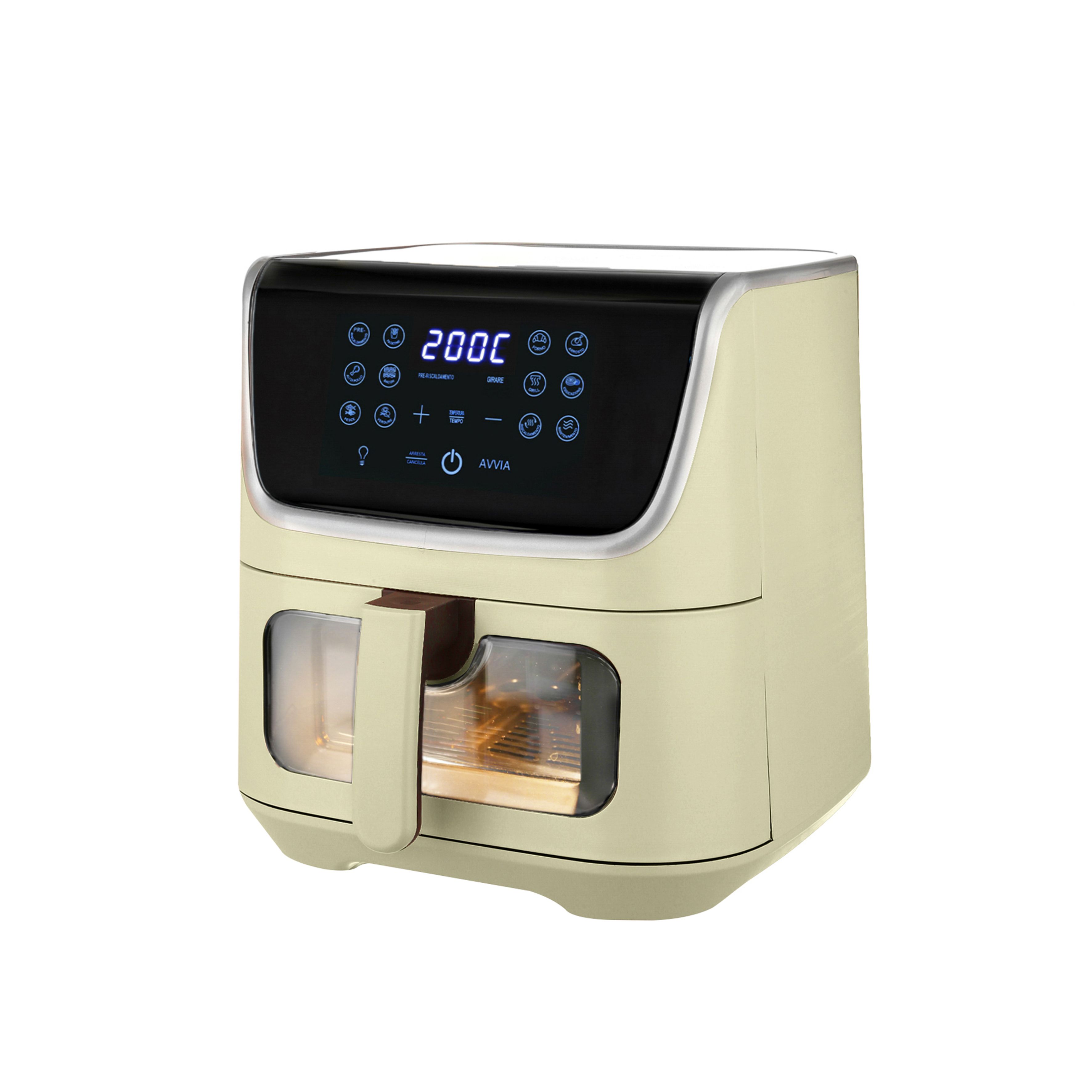 Friggitrice ad aria Adaria di Fatto in casa da Benedetta, con capacità di 6,5 litri per preparare fino a 4-6 porzioni in una sola infornata - Credit: Courtesy Press Office