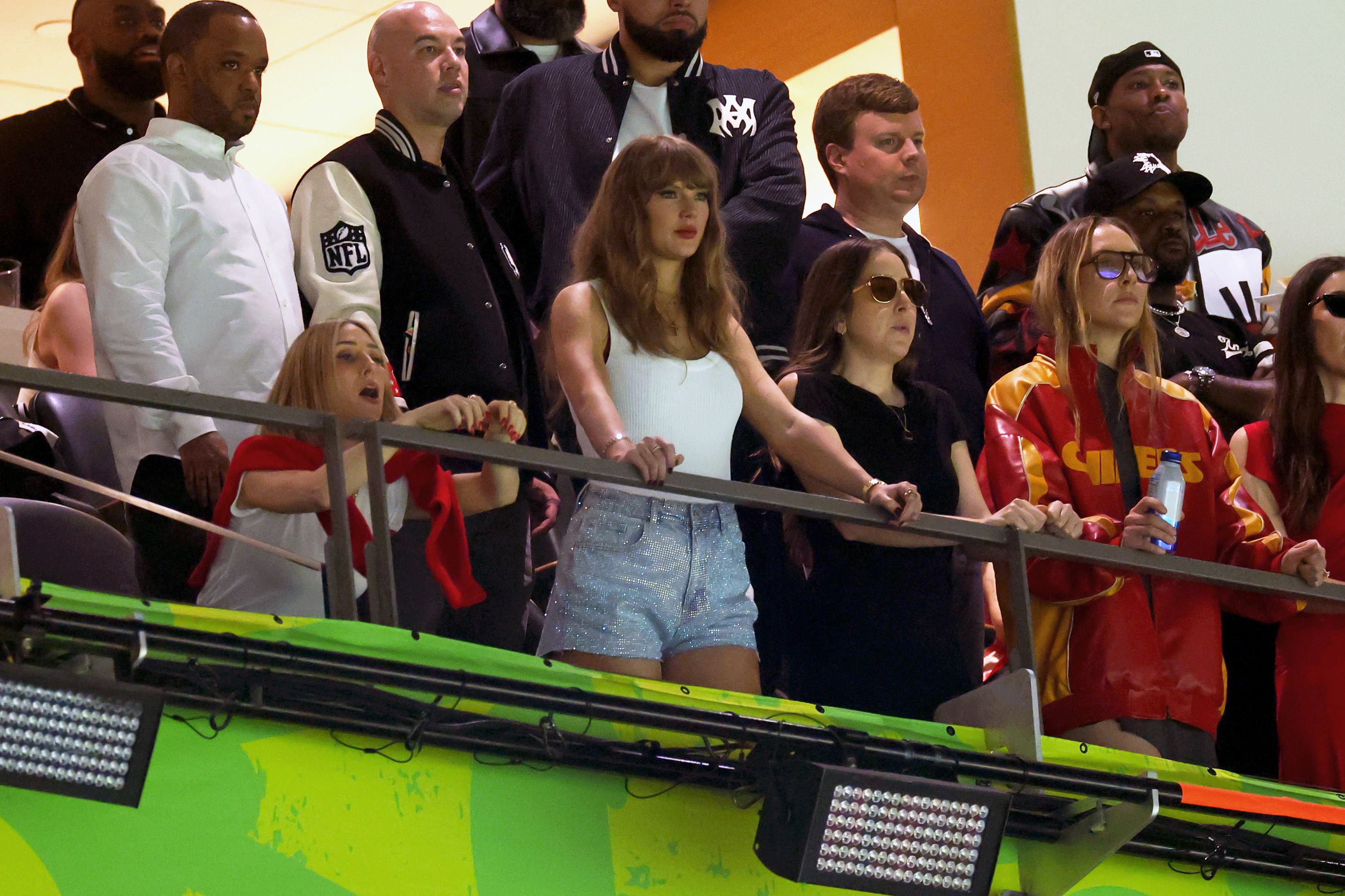 Taylor sugli spalti del Superbowl il 9 febbraio 2025