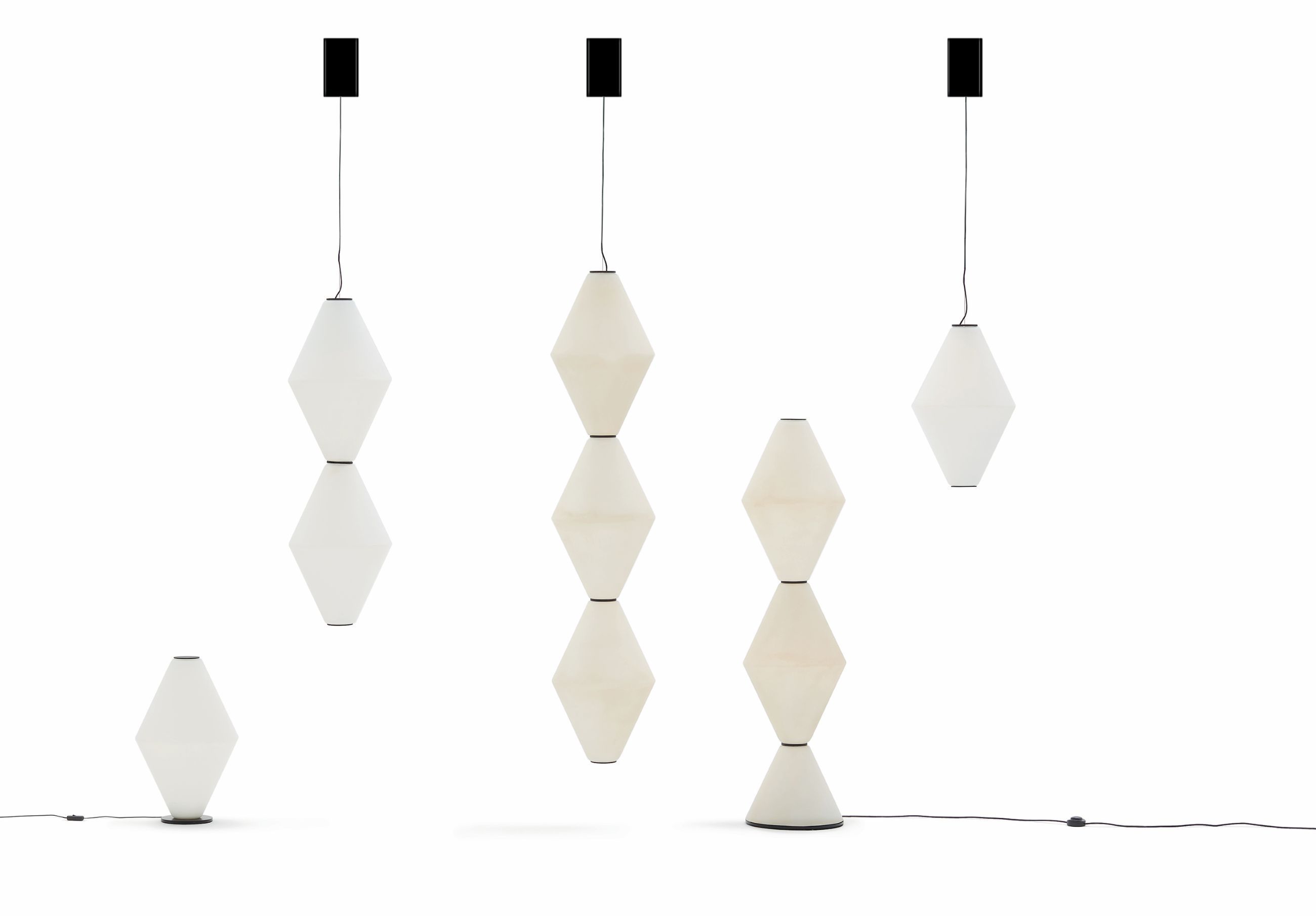 Lampade modulari Helium di De Padova, disegnata da Elisa Ossino - Courtesy De Padova