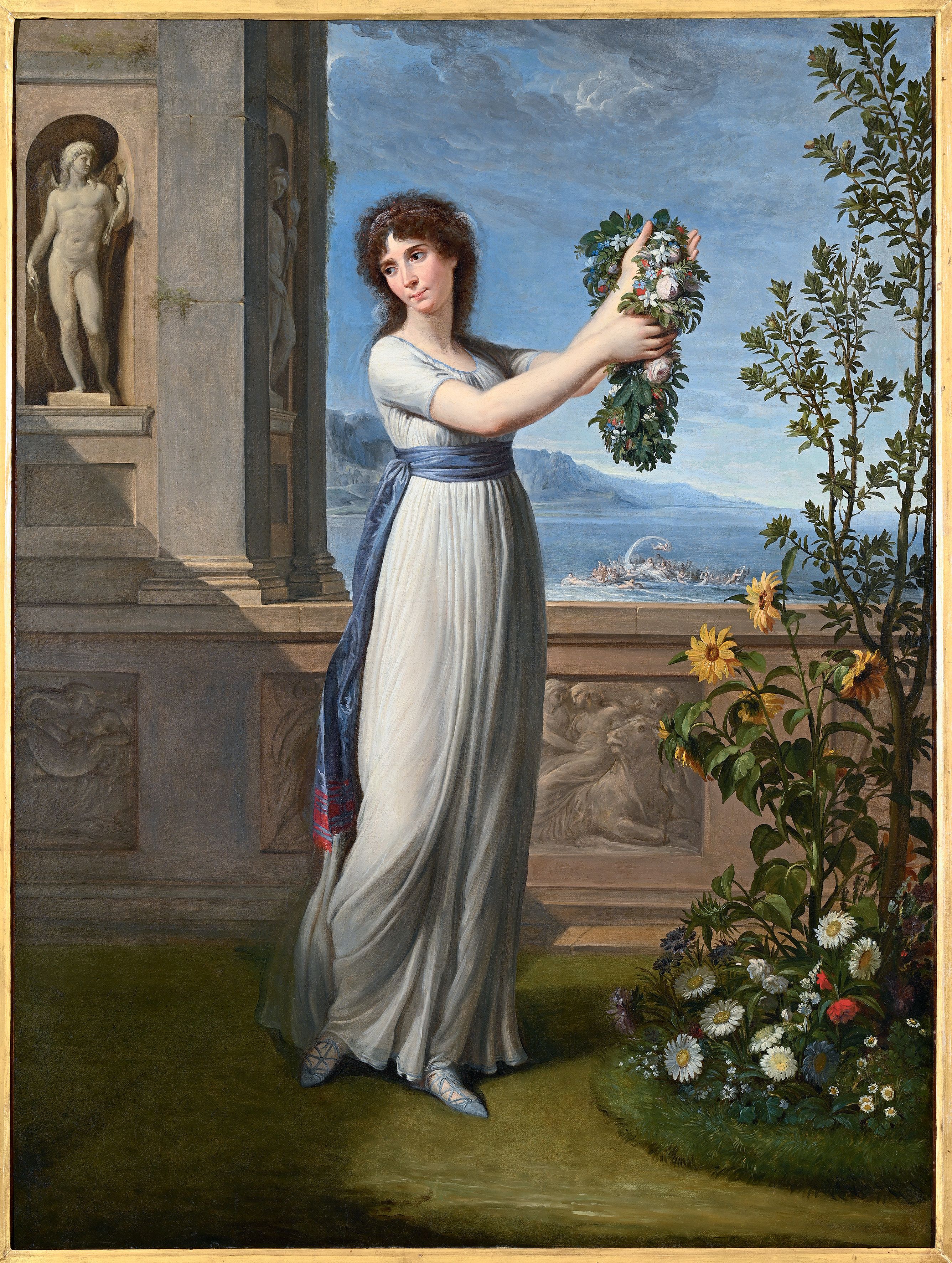 Andrea Appiani, Joséphine Bonaparte de Beauharnais incorona il mirto sacro a Venere, 1796 olio su tela, 98 x 73,5 cm - Robilant+Voena