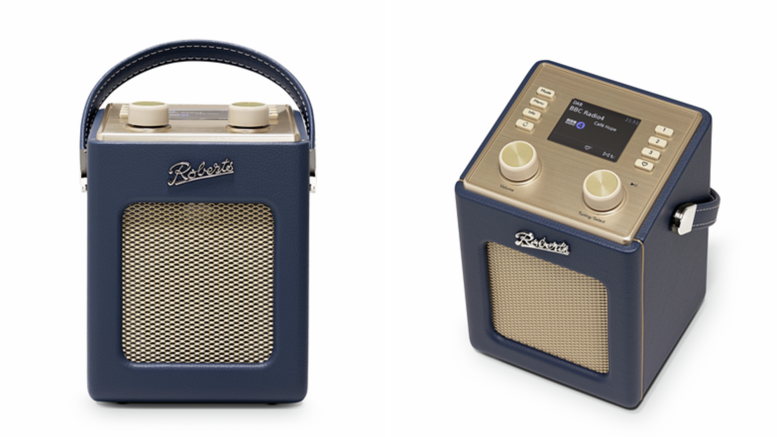 Il modello Revival Mini 2 nella versione midnight blue; Roberts
Credits: www.robertsradio.com