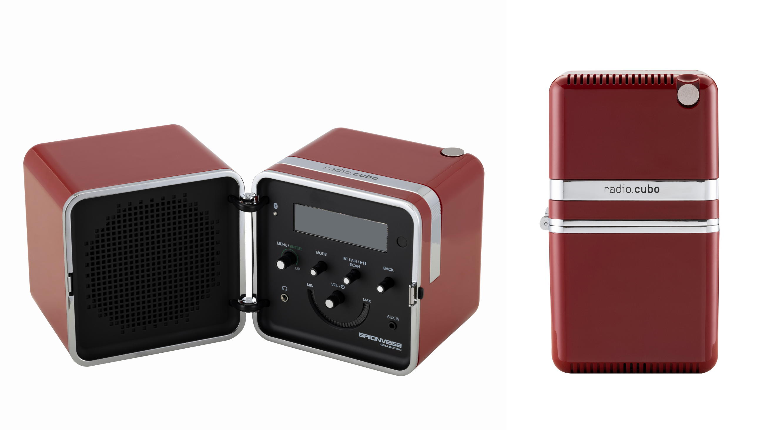 Il modello Radio.cubo 50° in colore rosso; Brionvega
Credits: Press Office