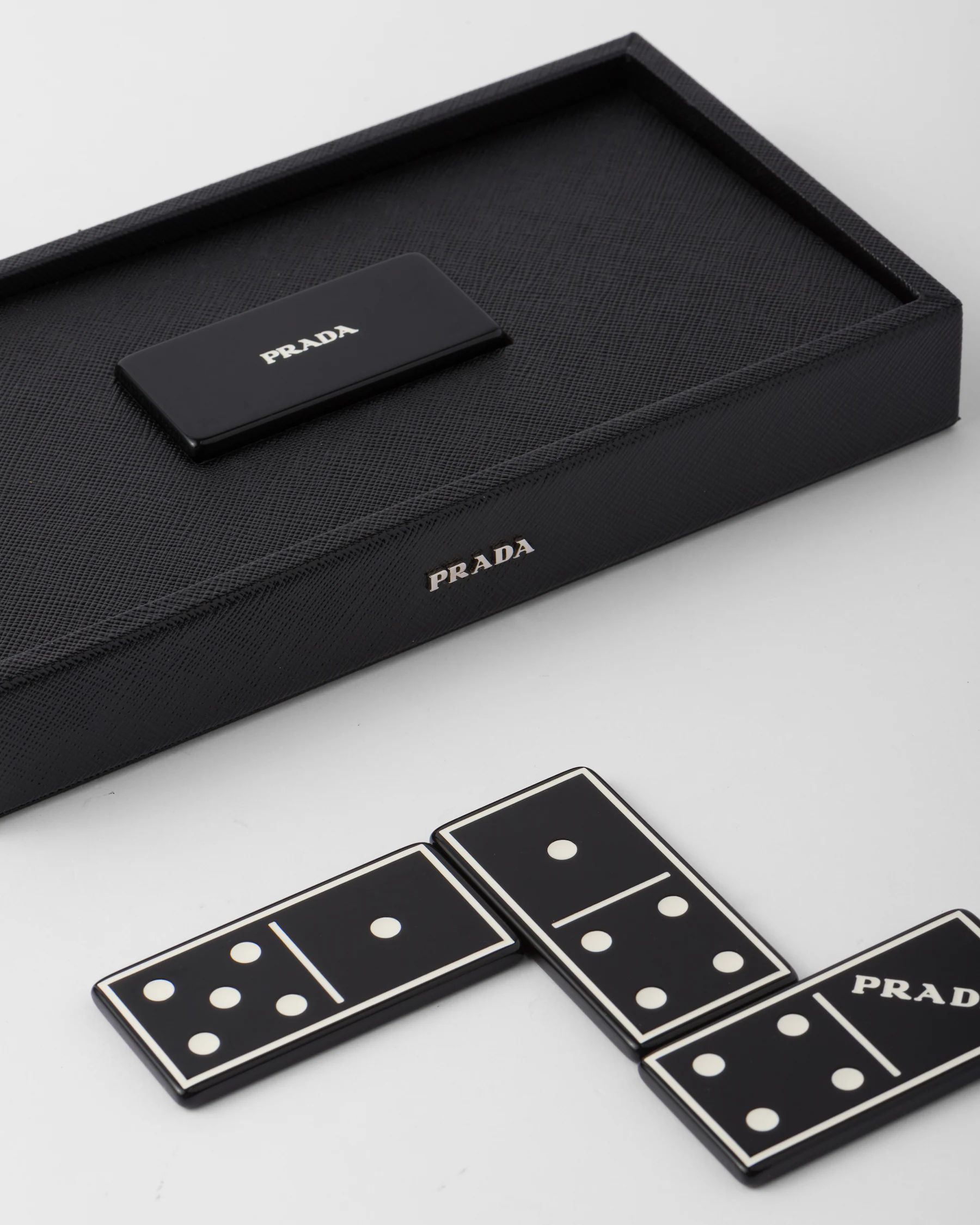 Set domino in Saffiano; Prada - Credits: www.prada.com