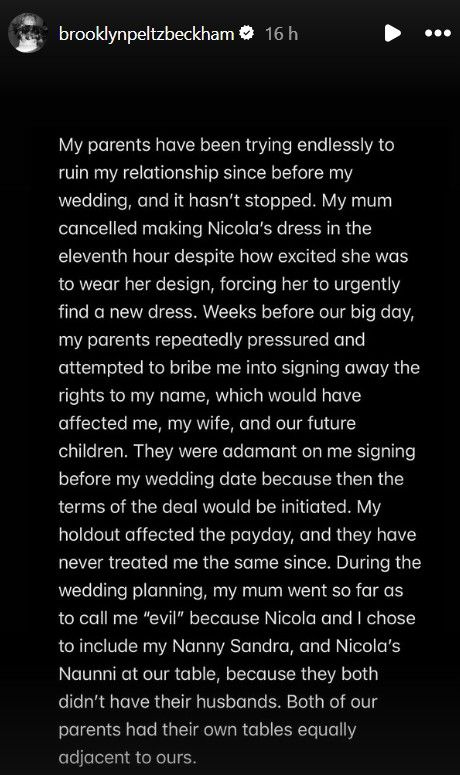 Immagini tratte dal profilo Instagram di Brooklyn Beckham