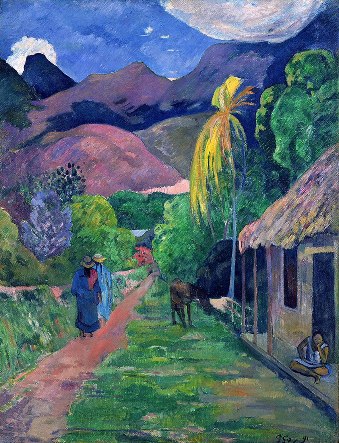 Paul Gauguin, Strada a Tahiti, 1891, olio su tela, cm 115,5 x 88,6, Toledo Museum of Art, acquistato con fondi del Libbey Endowment, dono di Edward Drummond Libbey, inv. 1939.82 - Courtesy Press Office