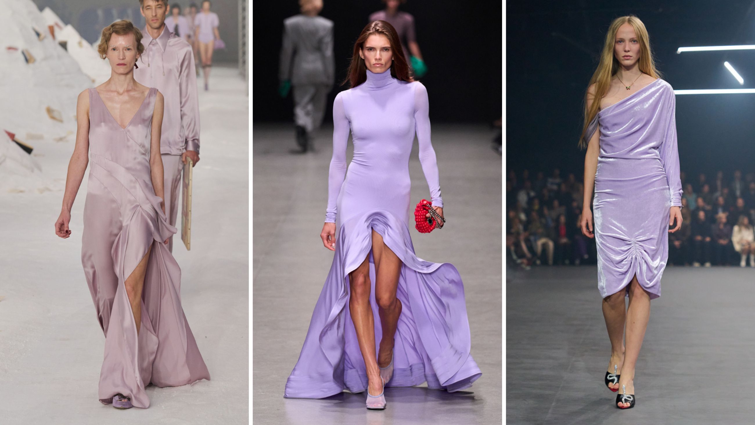 Da sinistra: Antonio Marras; Stella Mccartney; Valentino SS26 - Credits Launchmetrics.com/Spotlight