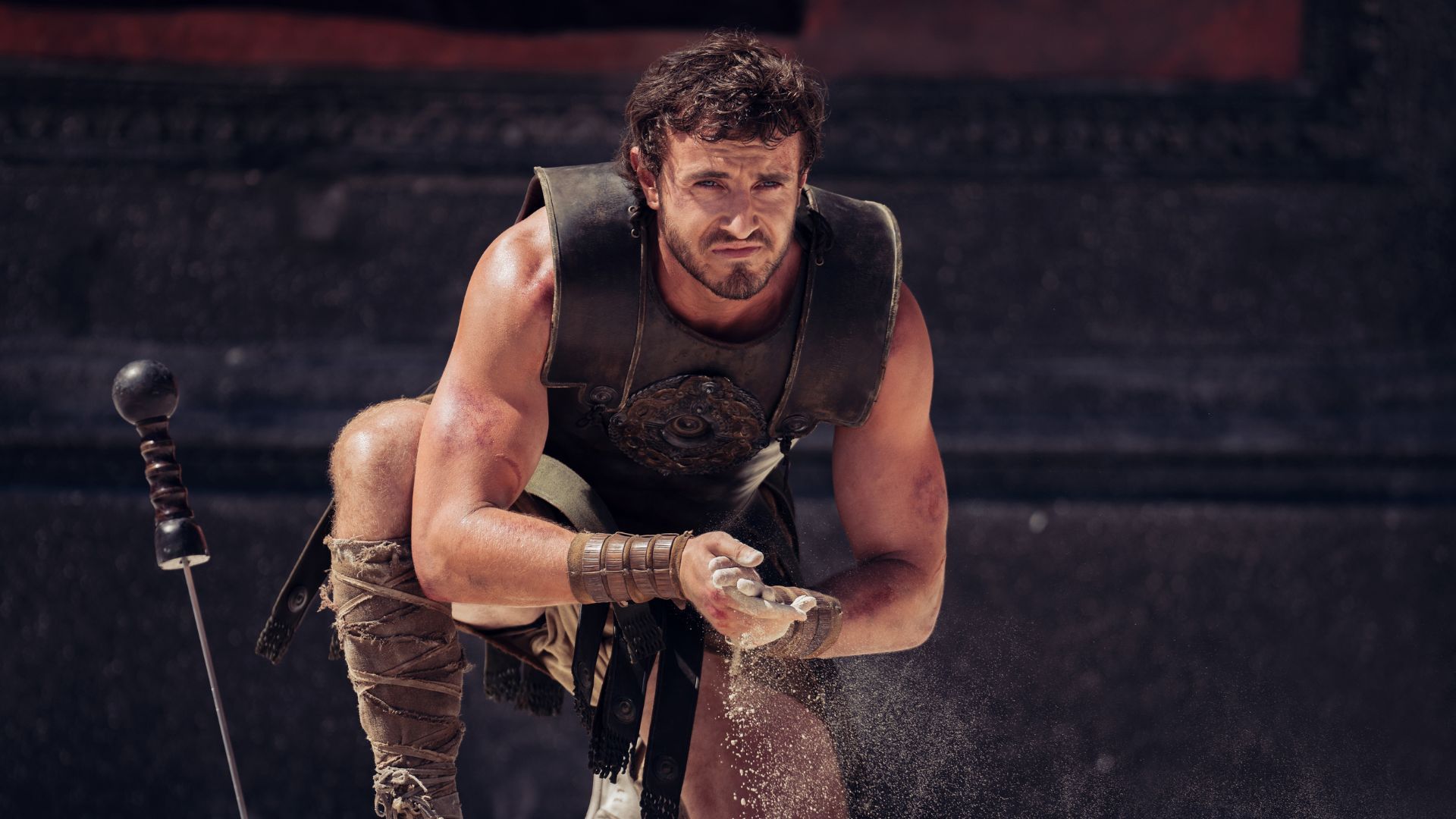 Paul Mescal (Lucio) in una scena de Il Gladiatore 2.