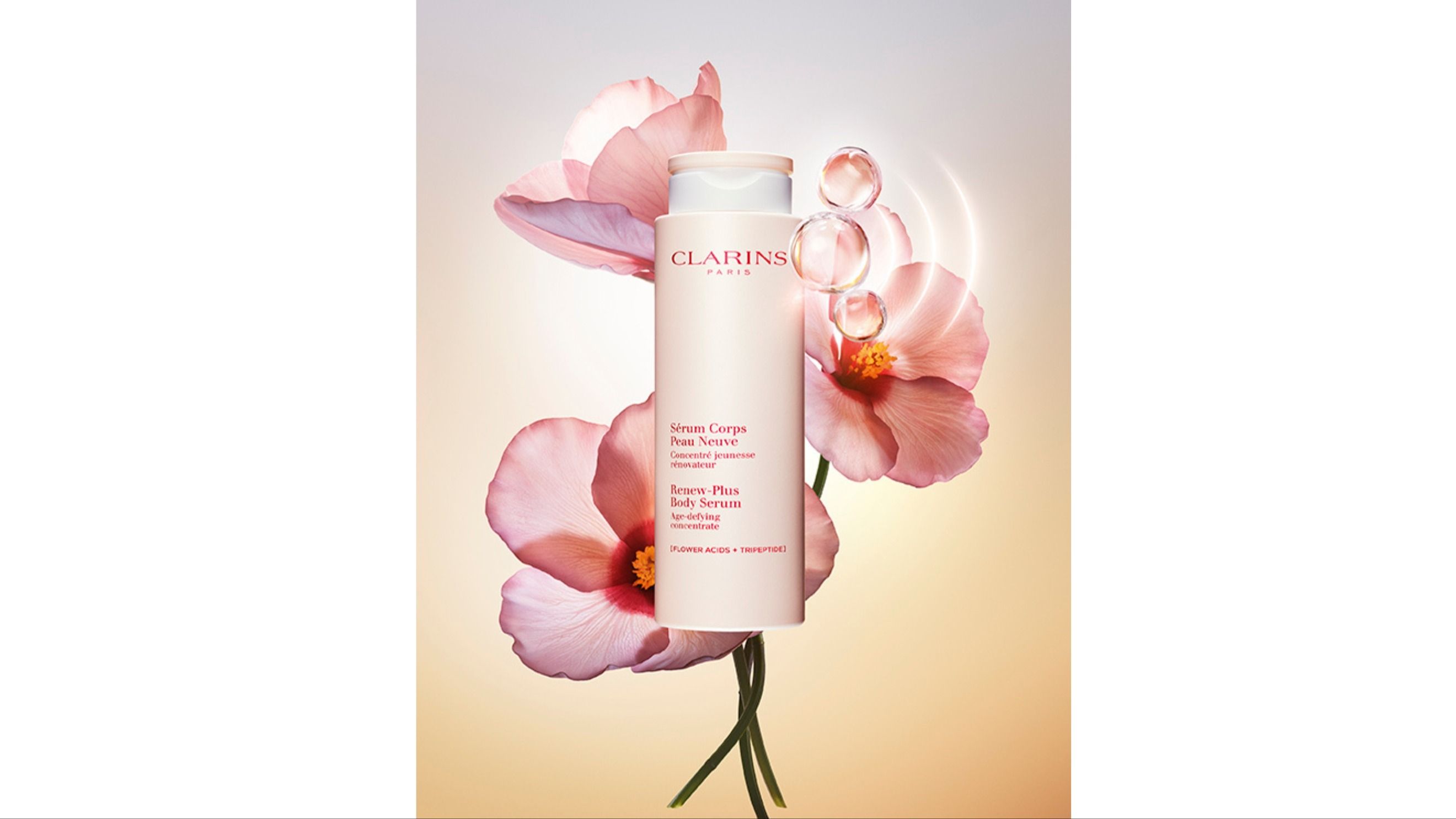 Clarins, Sérum Corps Peau Neuve 
Courtesy press office