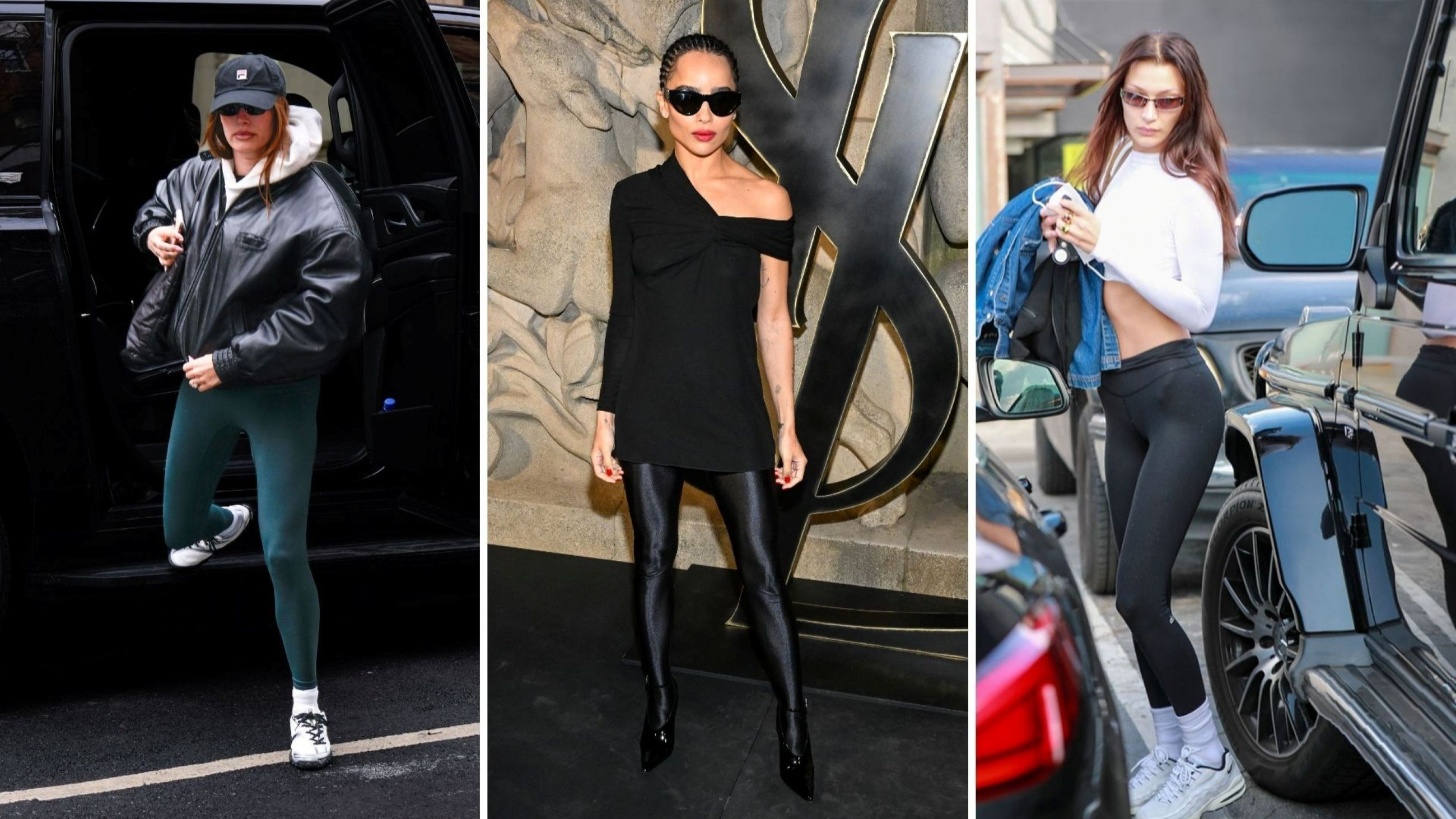 Hailey Bieber; Zoë Kravitz; Bella Hadid - Credits: Getty Images; Profilo Instagram Brand Alo