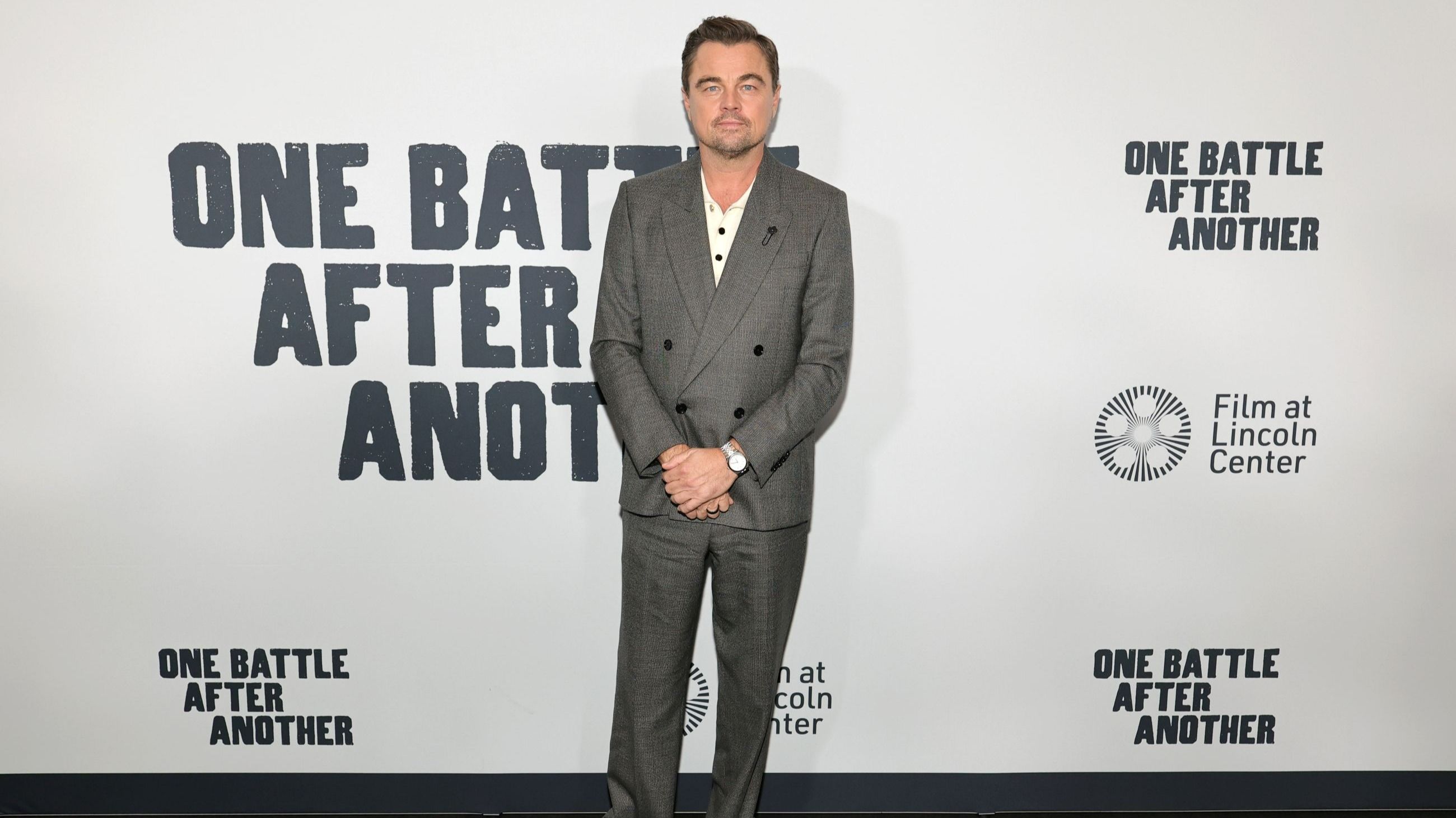 Leonardo DiCaprio alla World Premiere of Warner Bros. "One Battle After Another", 2025, Hollywood, California - Credits Getty Images