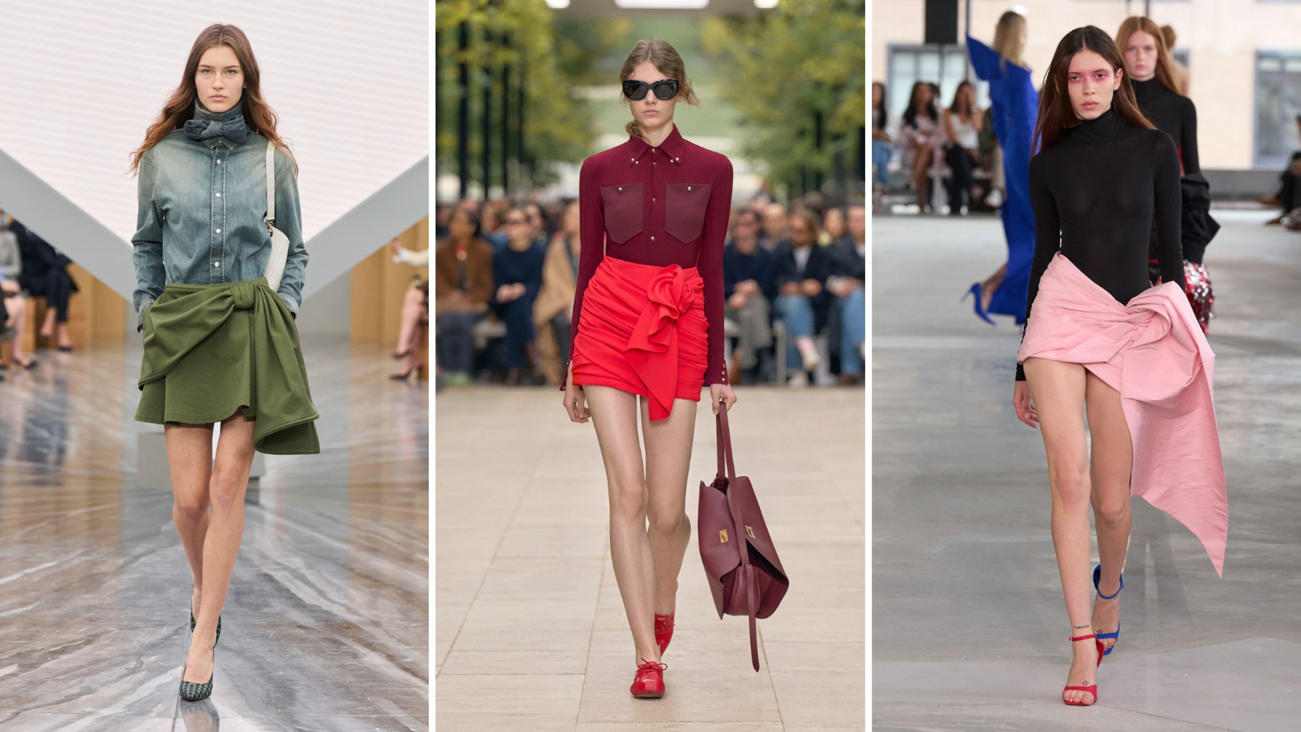 Da sinistra: Christian Dior; Celine; Area SS26 - Credits Launchmetrics.com/Spotlight