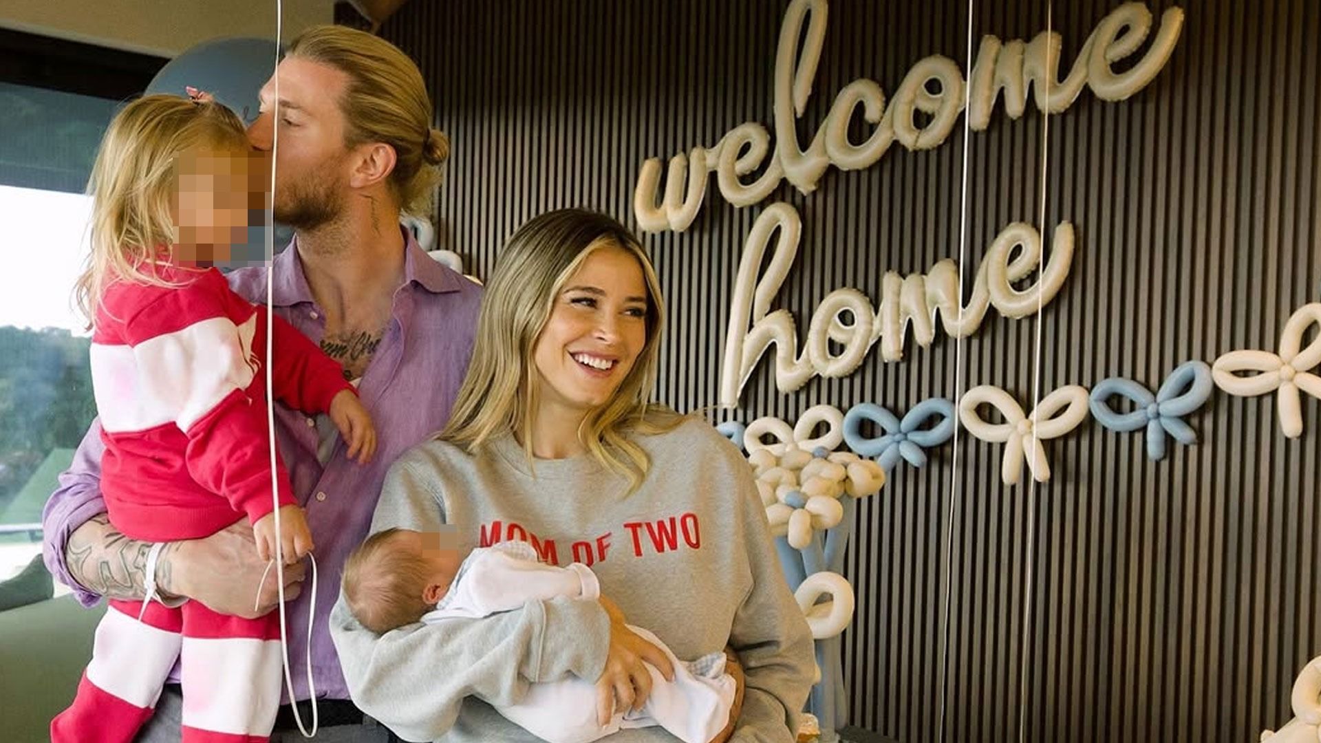 Diletta Leotta e Loris Karius a casa con i figli Aria Rose e il neonato Leonardo | Instagram: @dilettaleotta