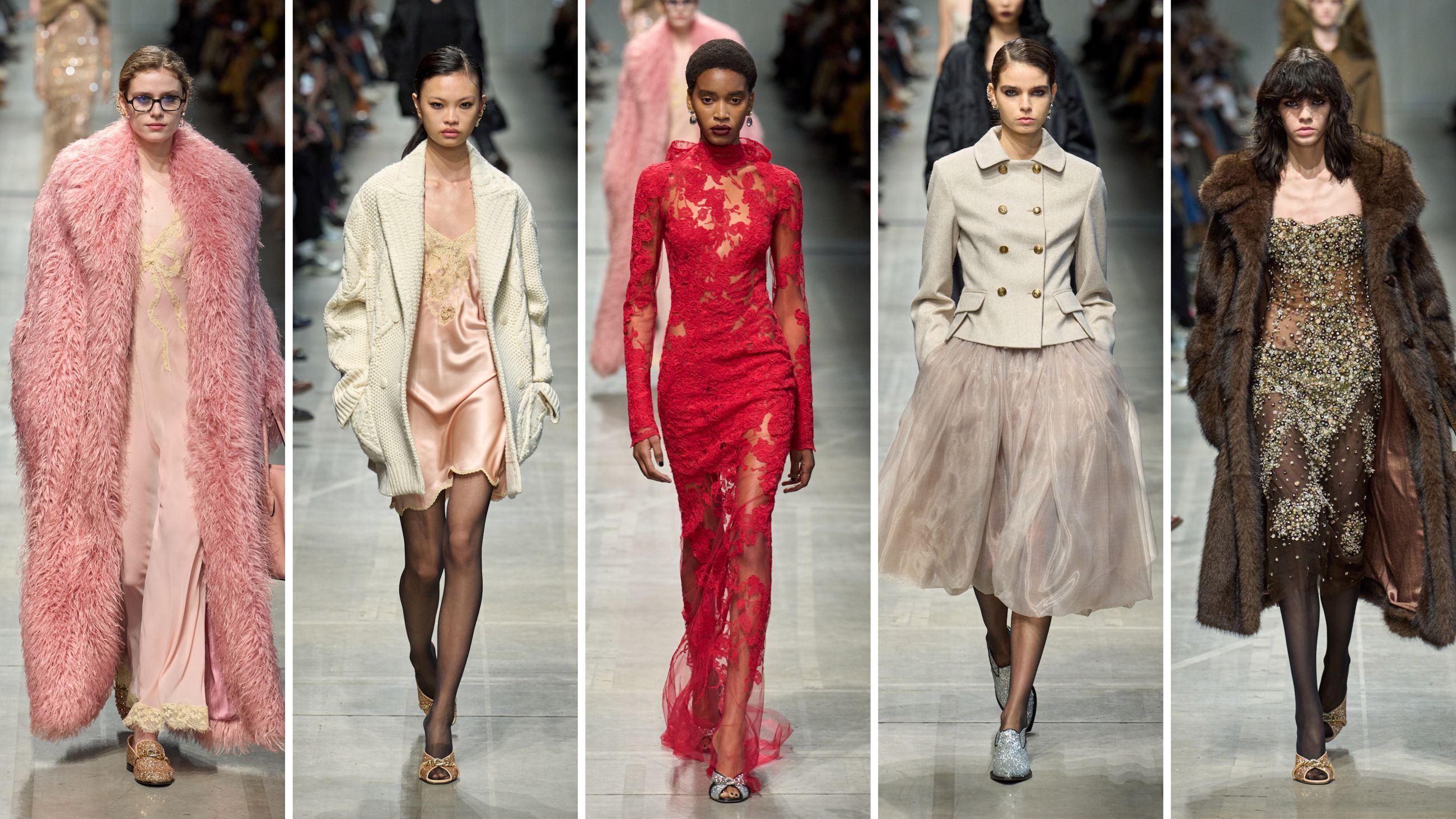 Alcuni look dalla sfilata FW2627 di Ermanno Scervino - Credits: Launchmetrics.com/Spotlight