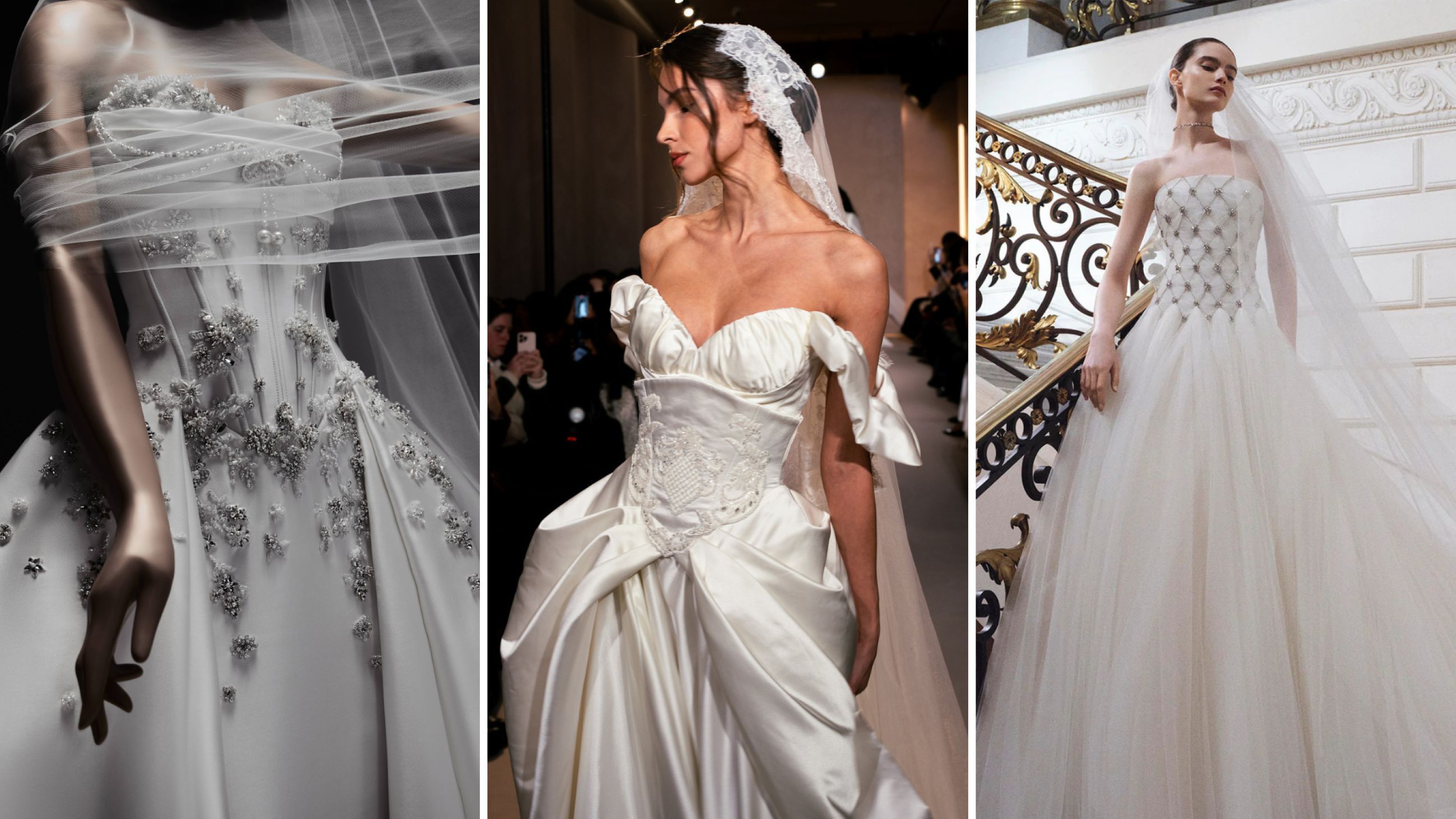 Da sinistra: Murad brd SS27; Milla Nova SS27; Elie Saab SS27 - Credits Launchmetrics.com/Spotlight