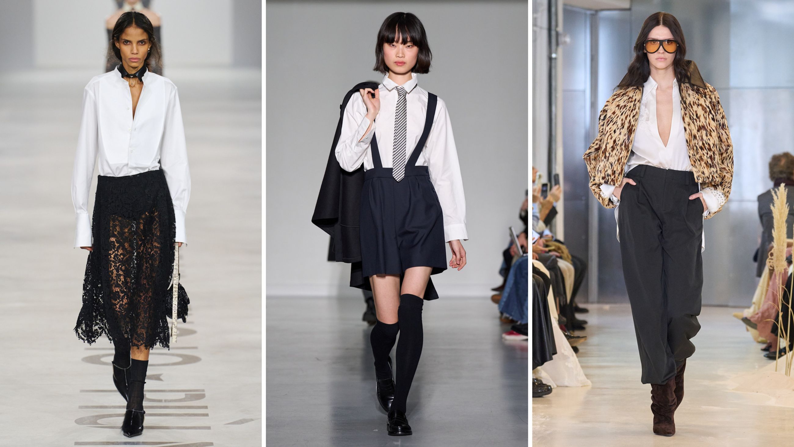 Dalle sfilate FW26: da sinistra Fendi; Agnès b.; Sarawong - Credits: Launchmetrics.com/Spotlight