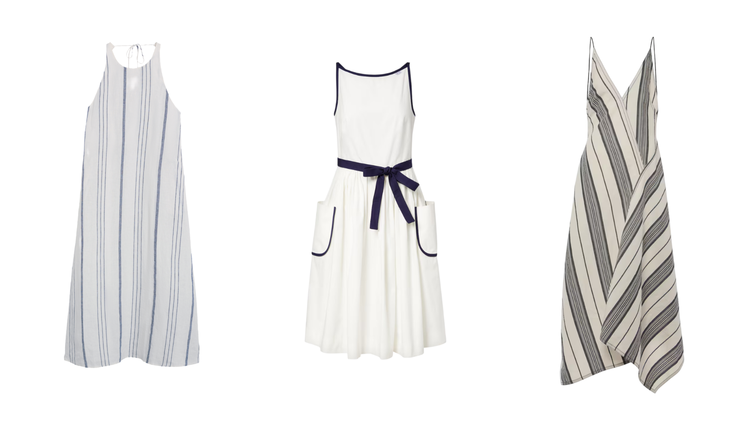Da sinistra: Ecoalf, Prada, Ferragamo