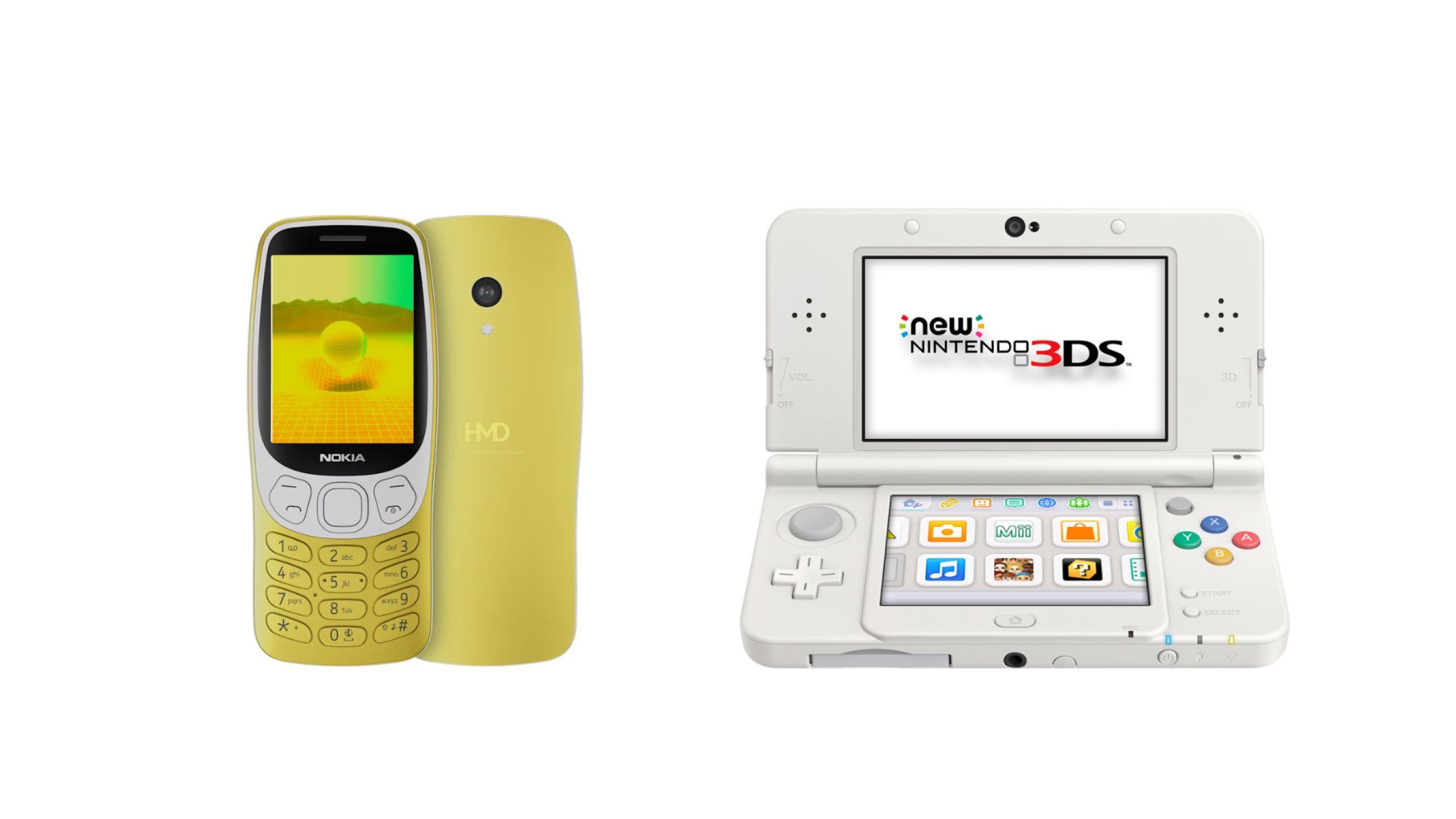 Da sinistra: Nokia 3210; Nintendo 3DS - Courtesy Press Office