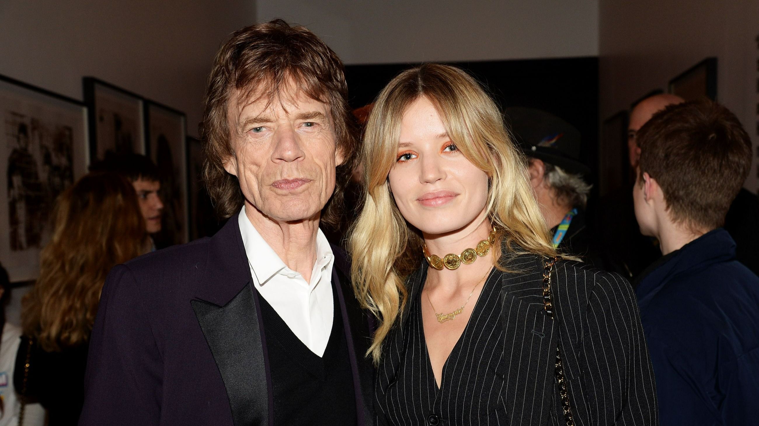 Mick Jagger con la figlia Georgia May Jagger durante l'after party della mostra «The Rolling Stones: Exhibitionism» - Credits Getty Images 