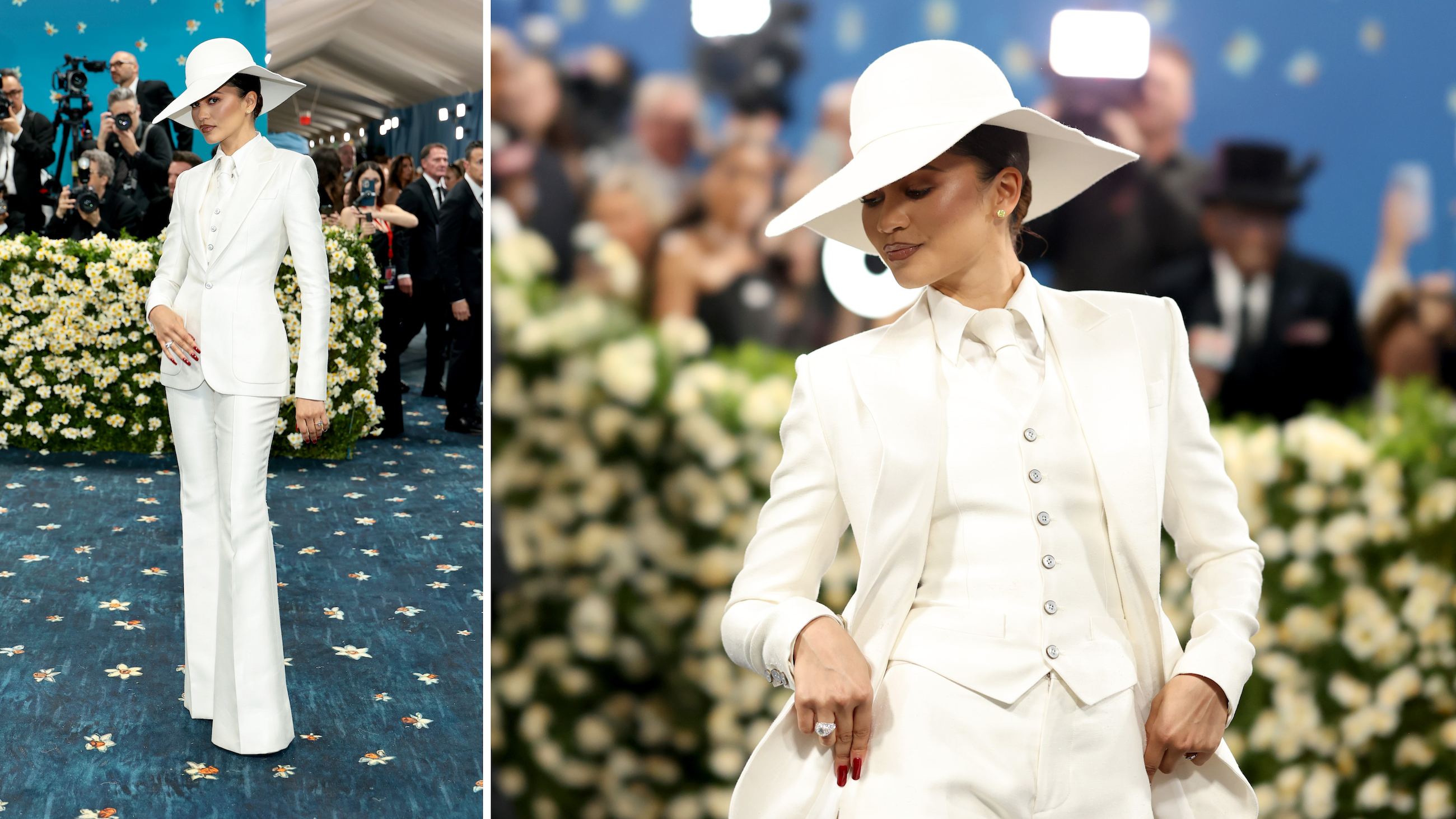 Zendaya in Pharrell Williams per Louis Vuitton
Credit: Getty Images