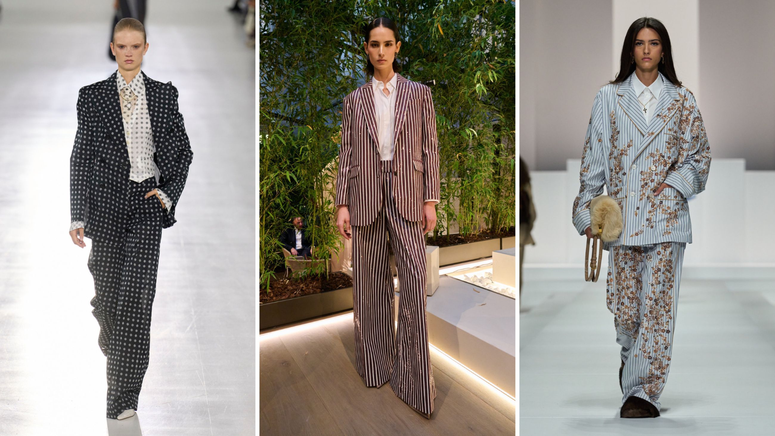 Da sinistra: Ermanno Scervino; Brunello Cucinelli; Dolce&Gabbana SS26 - Credits Launchmetrics.com/Spotlight