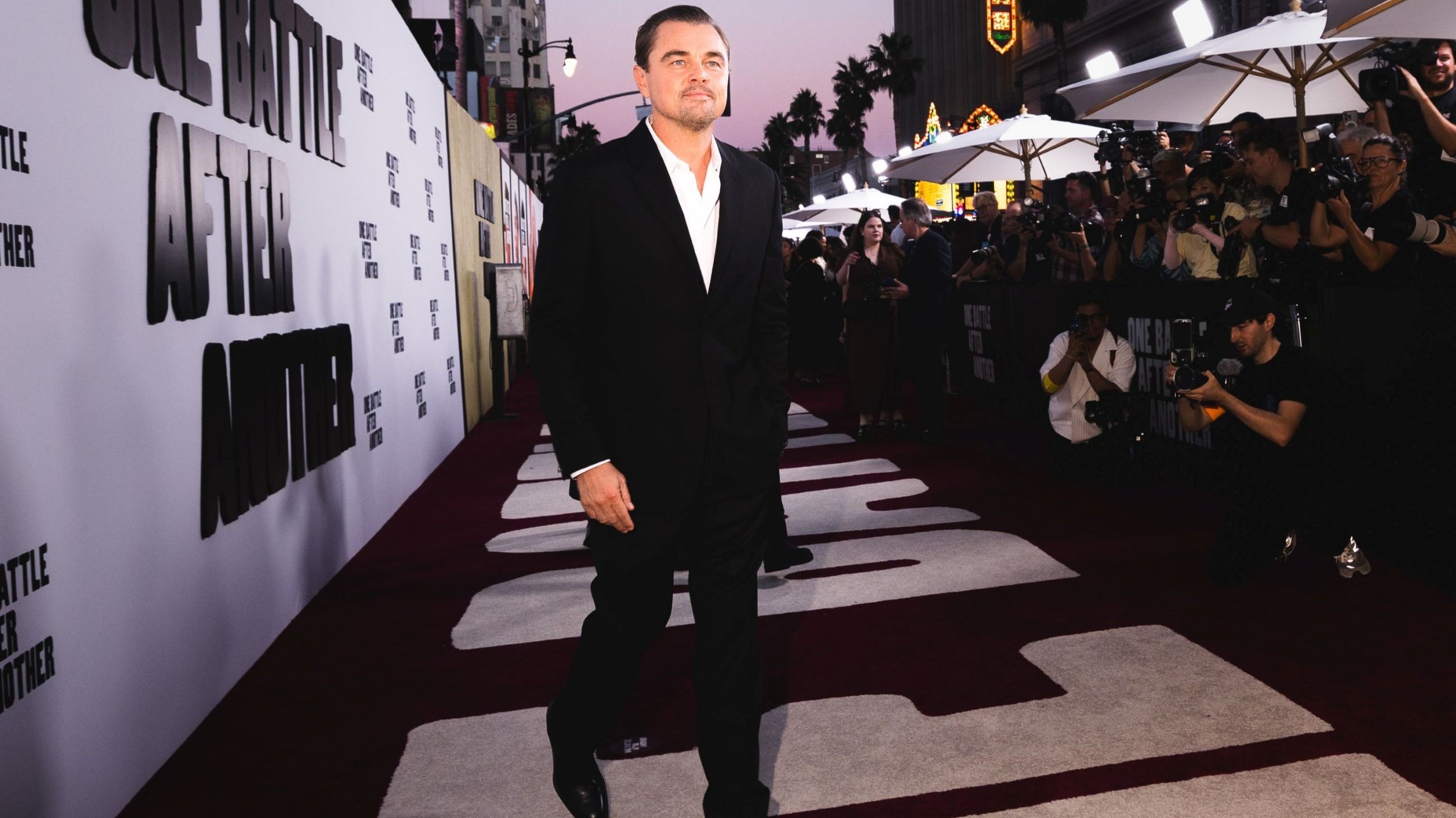 Leonardo DiCaprio alla World Premiere of Warner Bros. "One Battle After Another", 2025, Hollywood, California - Credits Getty Images
