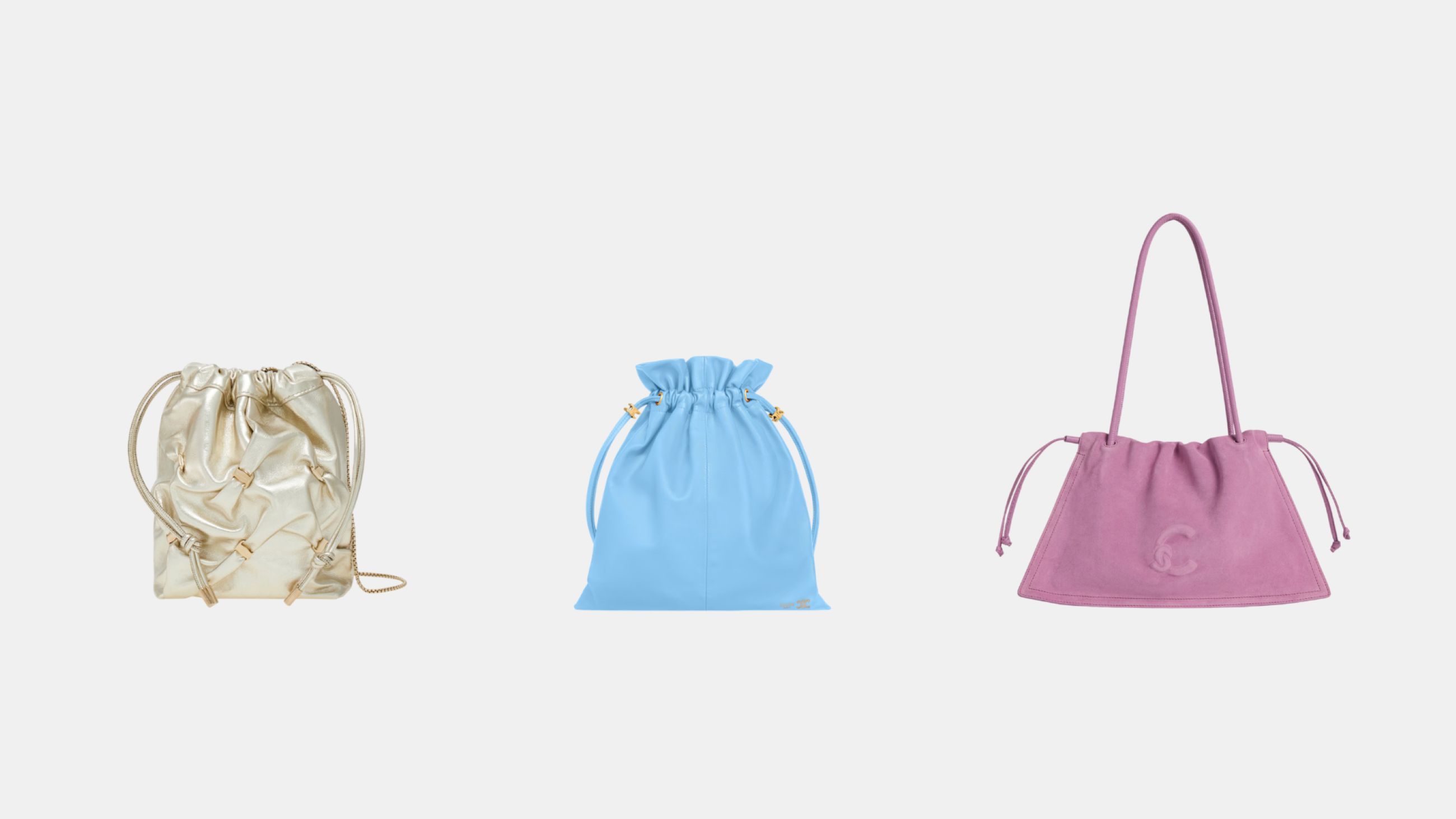 Da sinistra: Ferragamo; Celine; Coccinelle SS26 - Credits Launchmetrics.com/Spotlight 