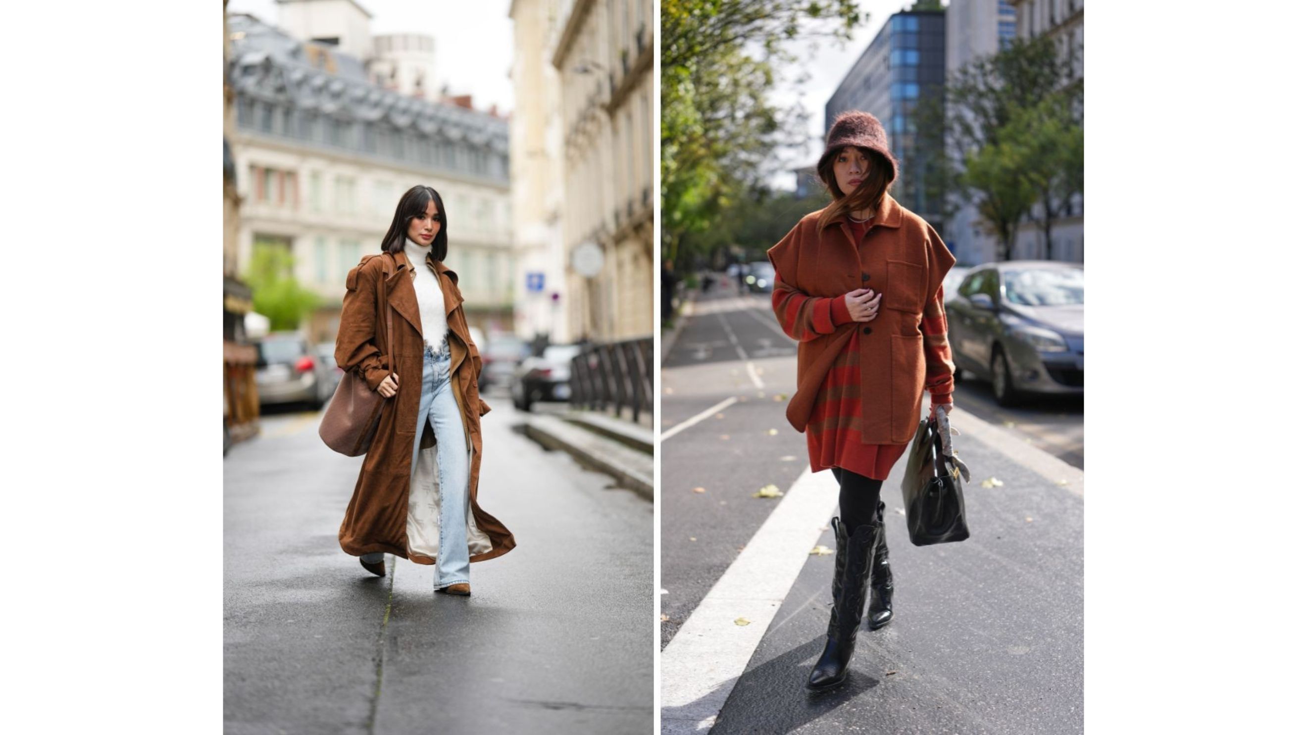Heart Evangelista durante una sessione fotografica di street style, il 22 aprile 2023 a Parigi, Francia; Street Style all’esterno della sfilata di Hermès durante la Settimana della Moda di Parigi – collezione donna Primavera/Estate 2026, il 4 ottobre 2025 a Parigi, Francia - Credits: Getty Images