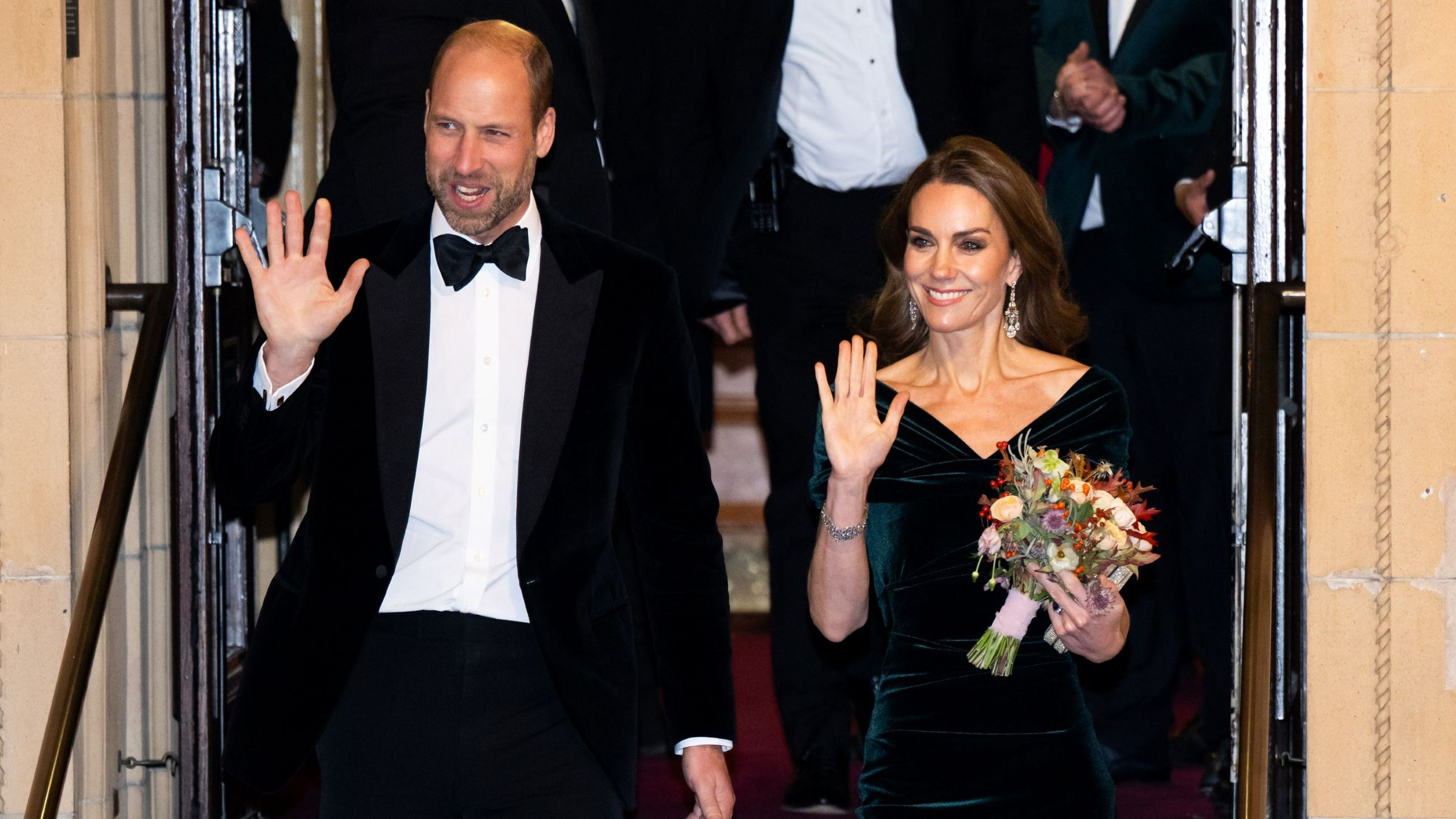 Il principe William, principe di Galles, e Catherine, principessa di Galles, lasciano il Royal Variety Performance alla Royal Albert Hall - Credits Getty Images