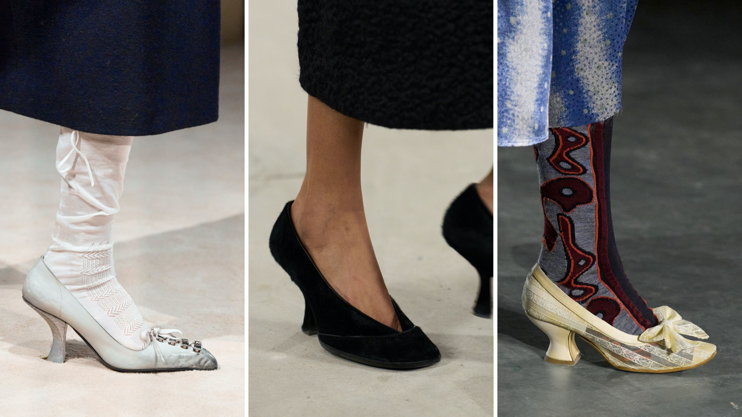 Sfilate FW26: da sinistra Prada; Diotima; Andreas Kronthaler per Vivienne Westwood - Credits: Launchmetrics.com/Spotlight