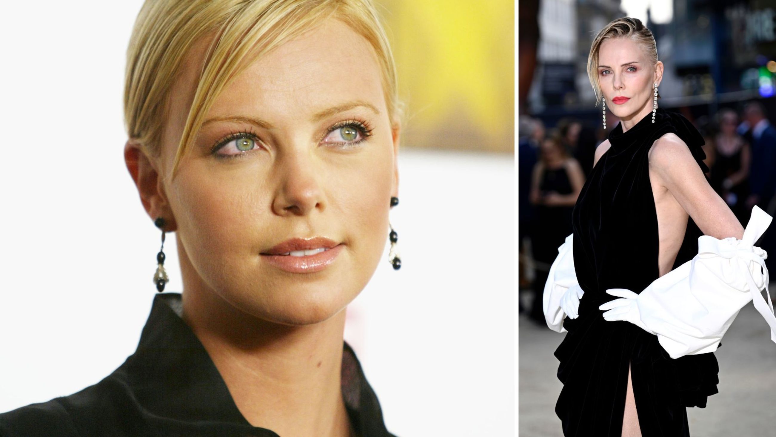 L'attrice Charlize Theron partecipa alla 9ª edizione dei Critics' Choice Awards, tenutasi il 10 gennaio 2004 presso il Beverly Hills Hotel, a Beverly Hills, in California; Charlize Theron partecipa alla prima mondiale di The Odyssey all'Odeon Luxe Leicester Square il 6 luglio 2026 a Londra, in Inghilterra - Credits: Getty Images