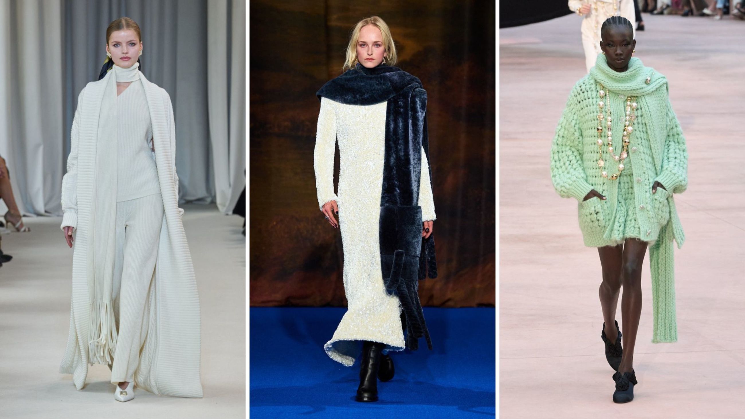 Biagiotti FW25; Burberry FW25; Chanel FW25- Credits: Launchmetrics.com/Spotlight
