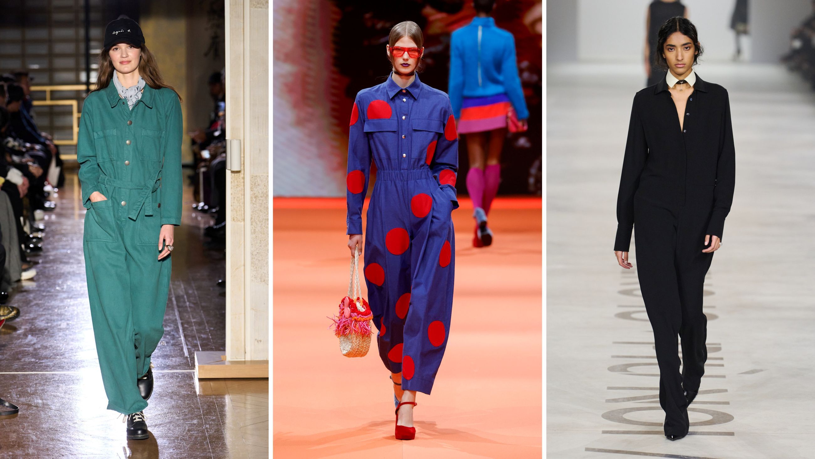 Dalle passerelle FW26: da sinistra Agnès b.; Ágatha Ruiz de la Prada; Fendi - Credits: Launchmetrics.com/Spotlight