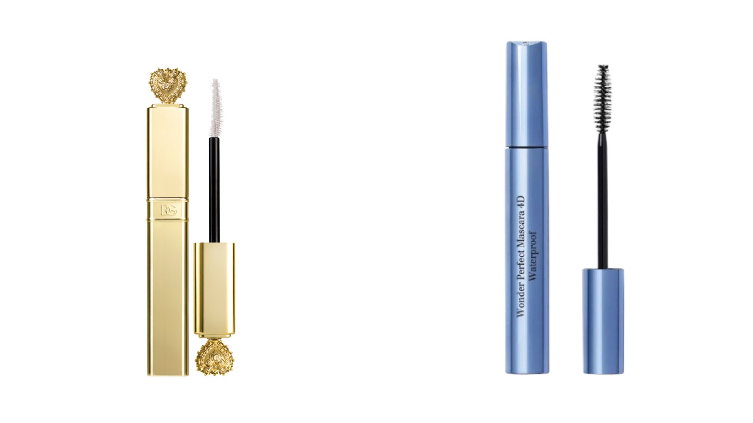 Da sinistra: D&G, Everfull HI Definition Mascara; Clarins, Wonder Perfect Mascara 4D - Courtesy Press Office