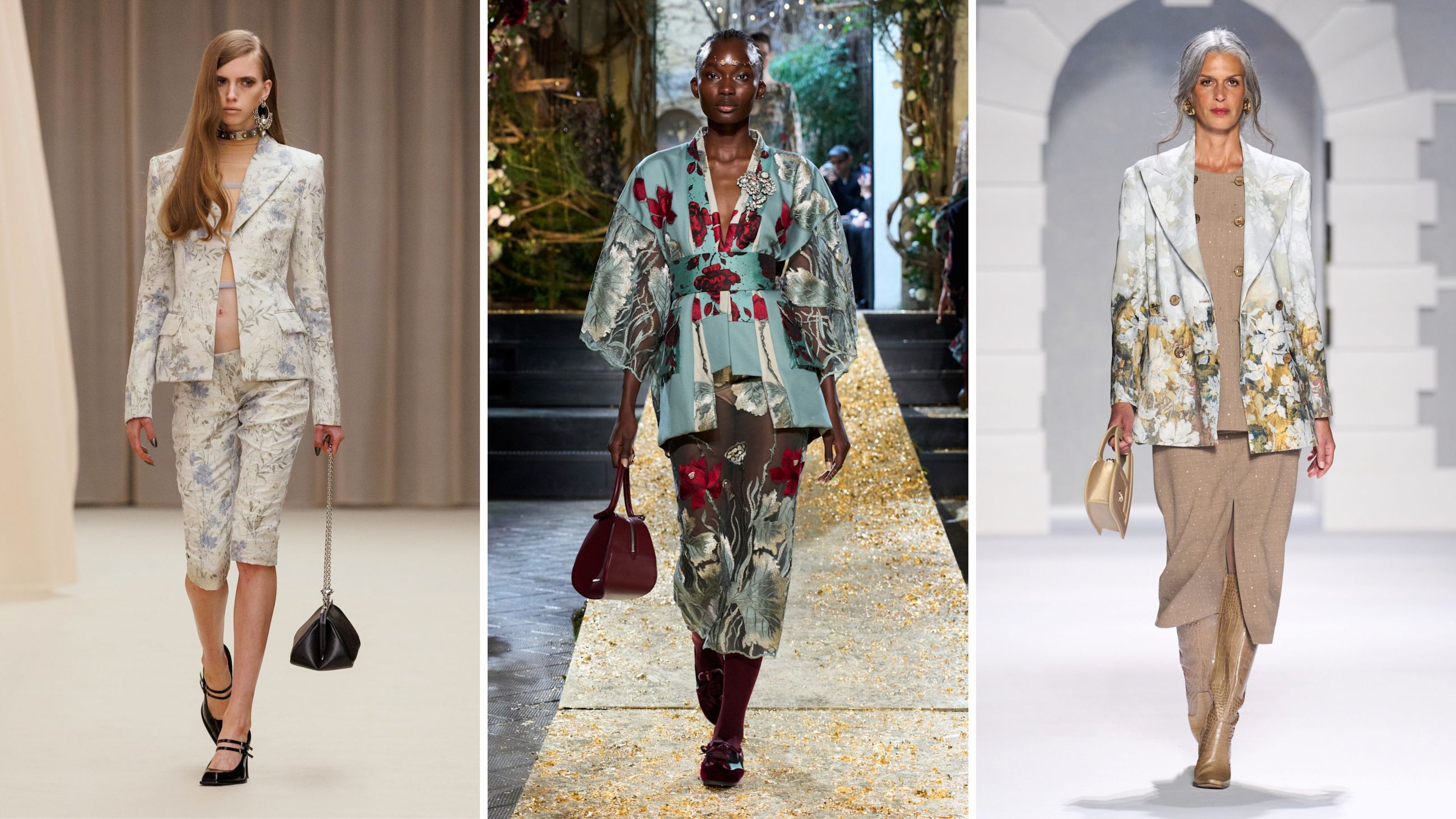 Dalle collezioni FW26: da sinistra Alexander McQueen; Antonio Marras; Laura Biagiotti - Credits: Launchmetrics.com/Spotlight