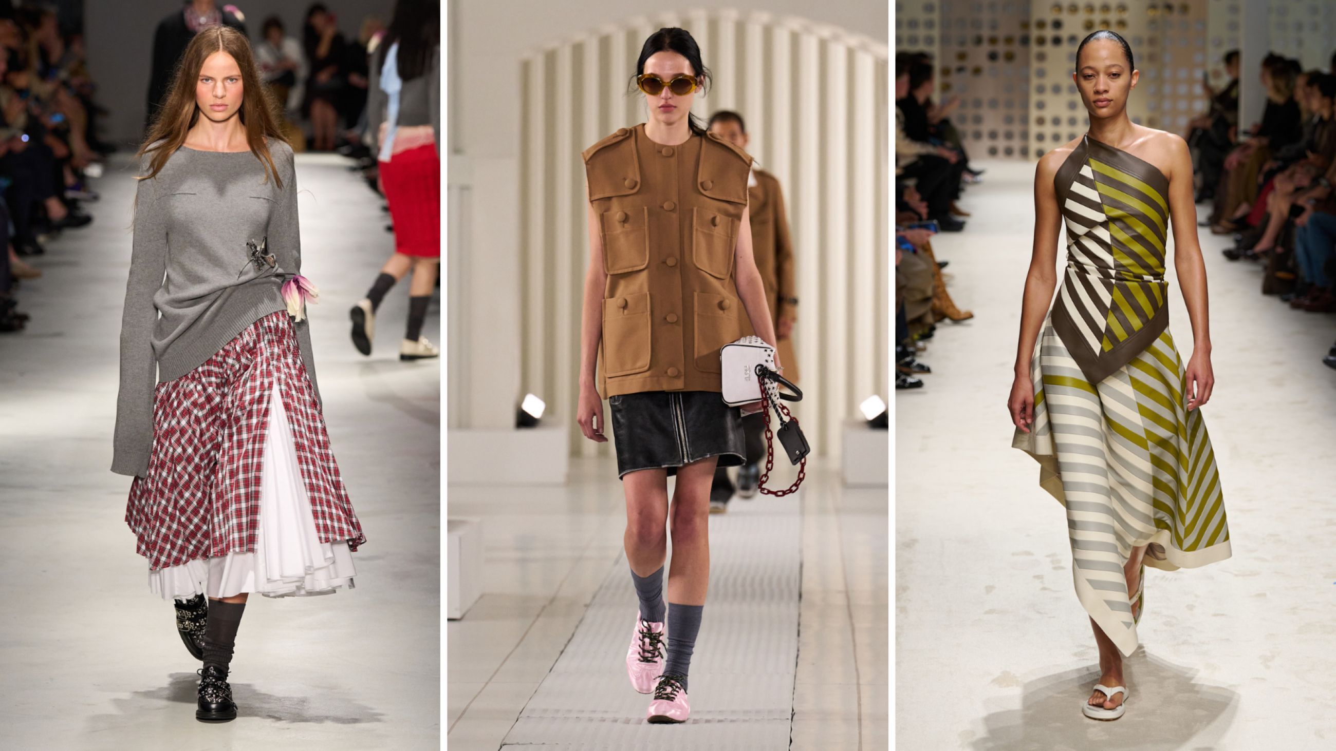 Da sinistra: N 21; Onitsuka Tiger; Tod’s SS26 - Credits Launchmetrics.com/Spotlight