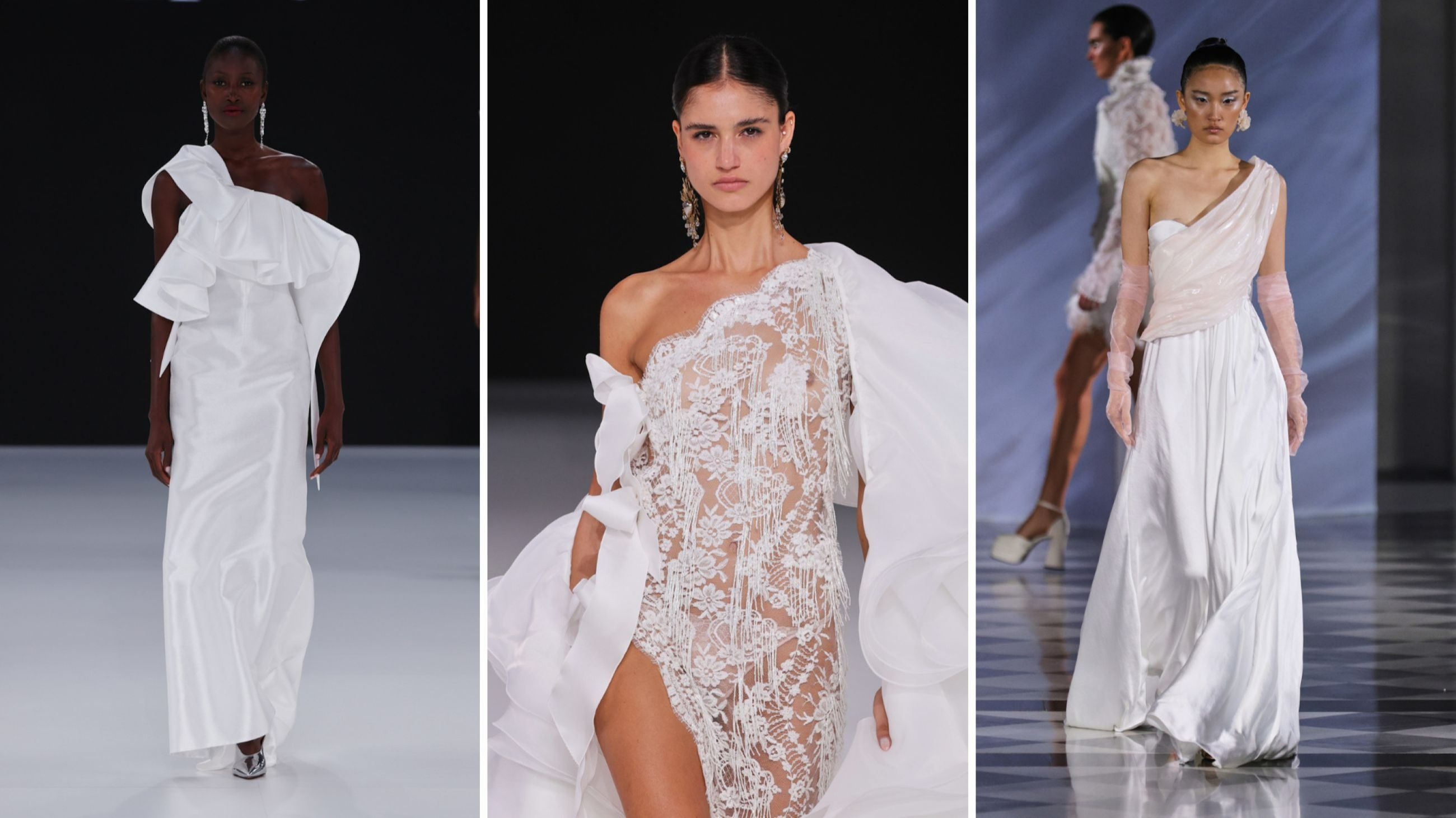 Da sinistra: Pedro Palmas; Helena; Milla Nova SS26 - Credits Launchmetrics.com/Spotlight