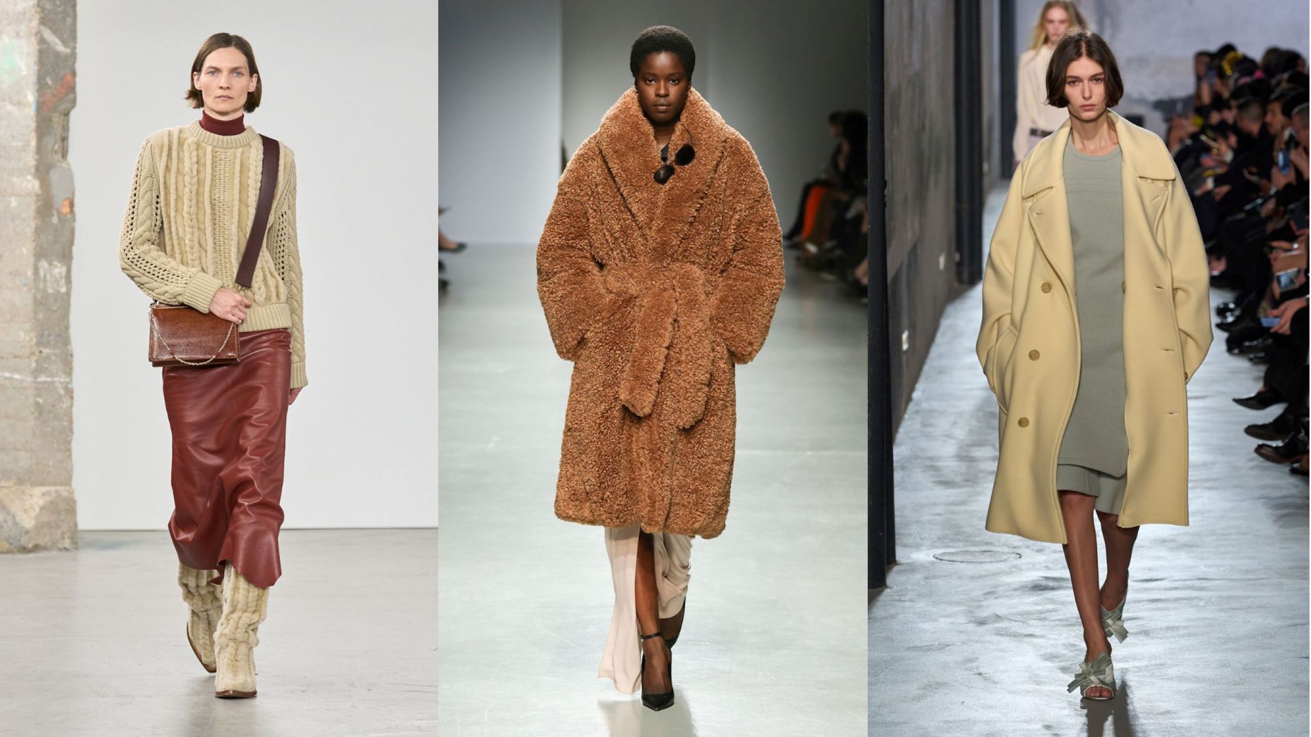 Da sinistra: Gabriela Hearst FW25; Atlein FW25; N 21 FW25 Credits Launchmetrics.com/Spotlight