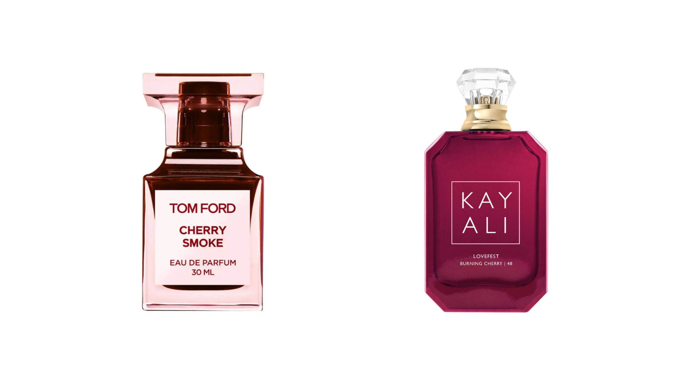 Tom Ford, Cherry Smoke; Kayali, Love Fest Burning Cherry - Courtesy Press Office