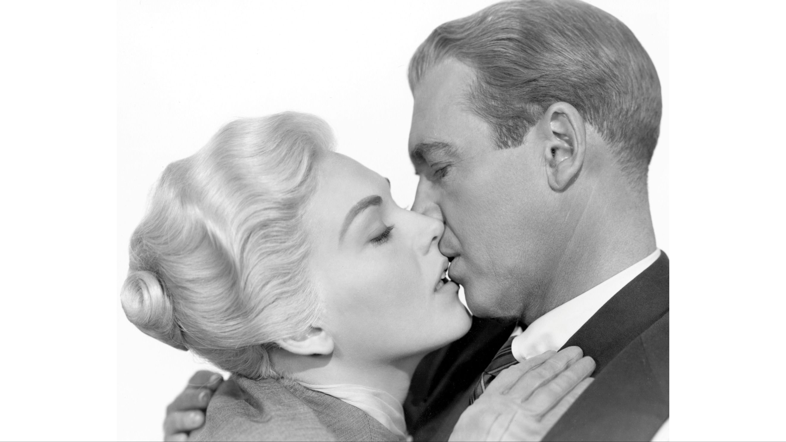 Kim Novak e James Stewart in Vertigo, thriller del 1958 di Alfred Hitchcock
Credit Getty Images