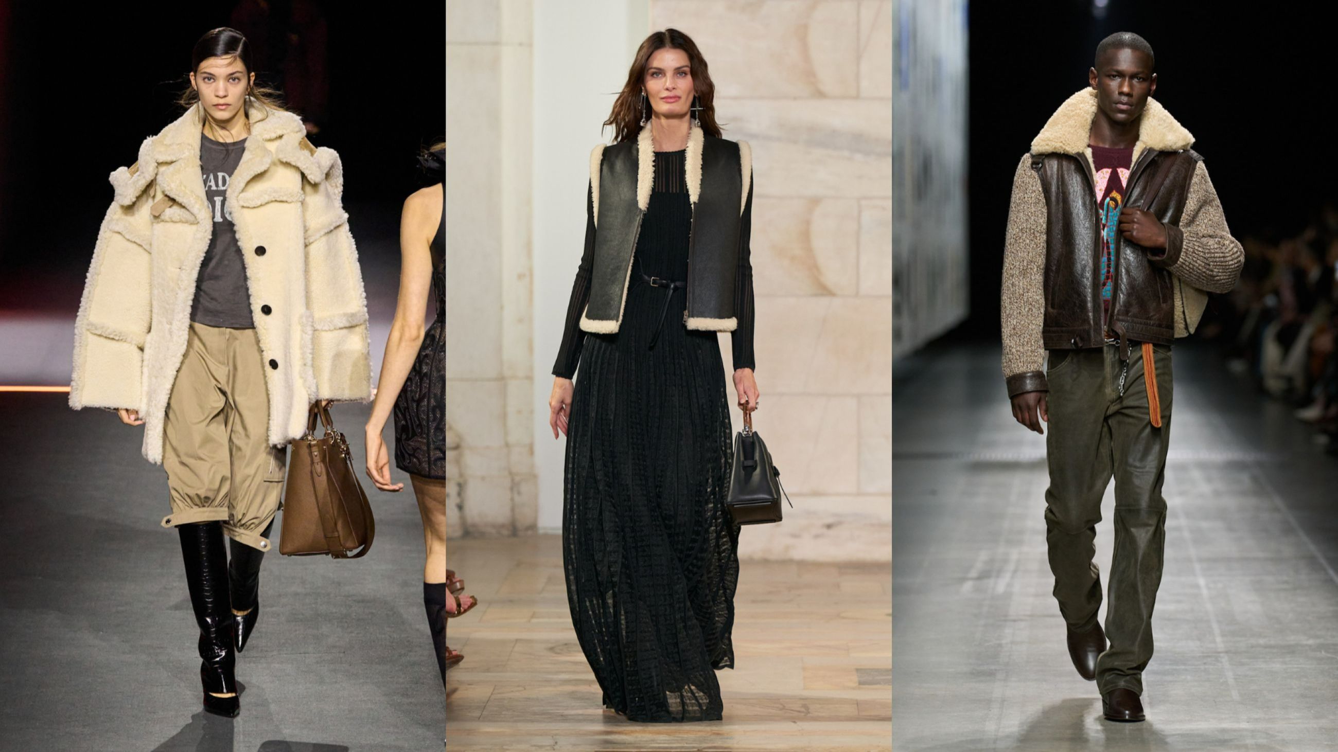 Da sinistra Dior FW25; Ralph Lauren FW25; Etro FW25 - Credits: Launchmetrics.com/Spotlight 