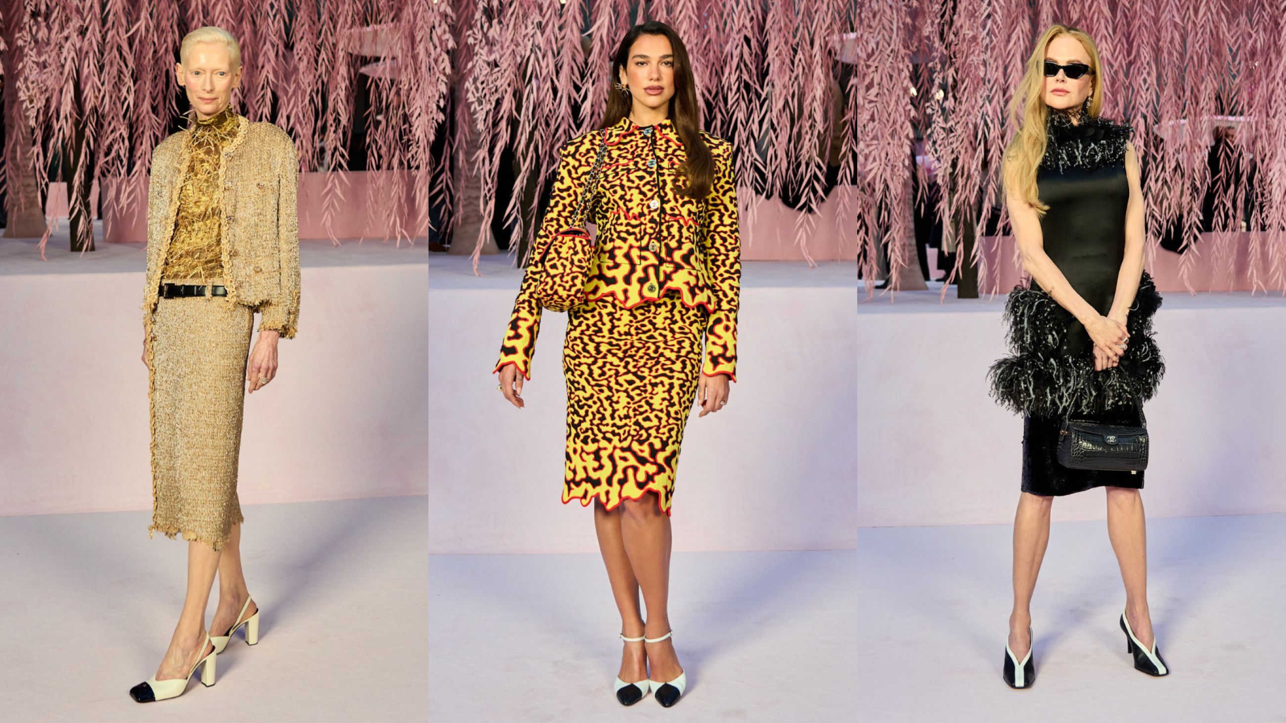 Da sinistra Tilda Swinton; Dua Lipa: Nicole Kidman - Credits: Launchmetrics.com/Spotlight