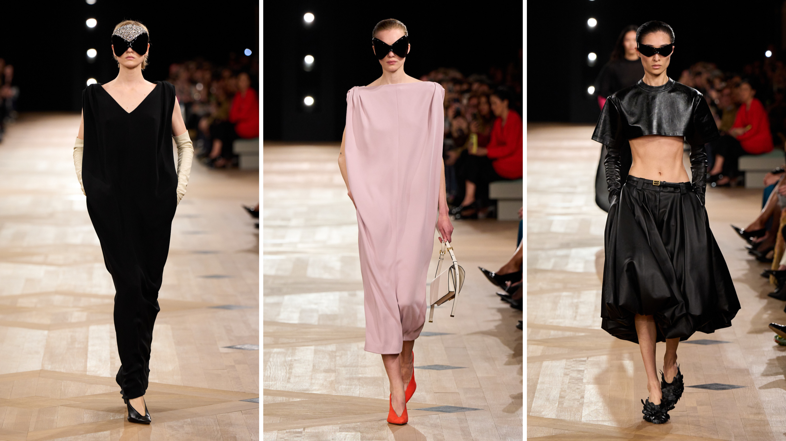 Alcuni look portati in passerella da Balenciaga nella collezione SS26, per il nuovo racconto della maison firmato Pierpaolo Piccioli; Paris Fashion Week, 4 ottobre 2025 - Credits: Launchmetrics.com/Spotlight