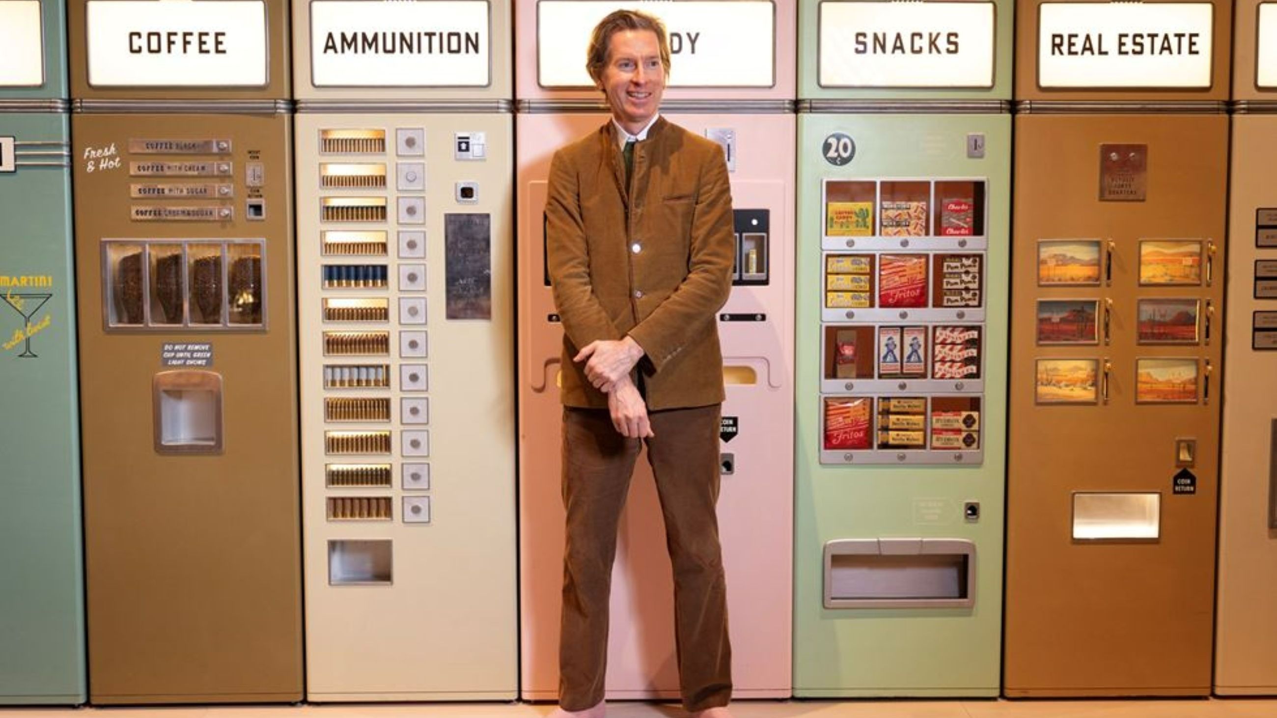 Vending machines, ASTEROID CITY. Wes Anderson at the Design Museum © Matt Alexander/PA Media Assignments