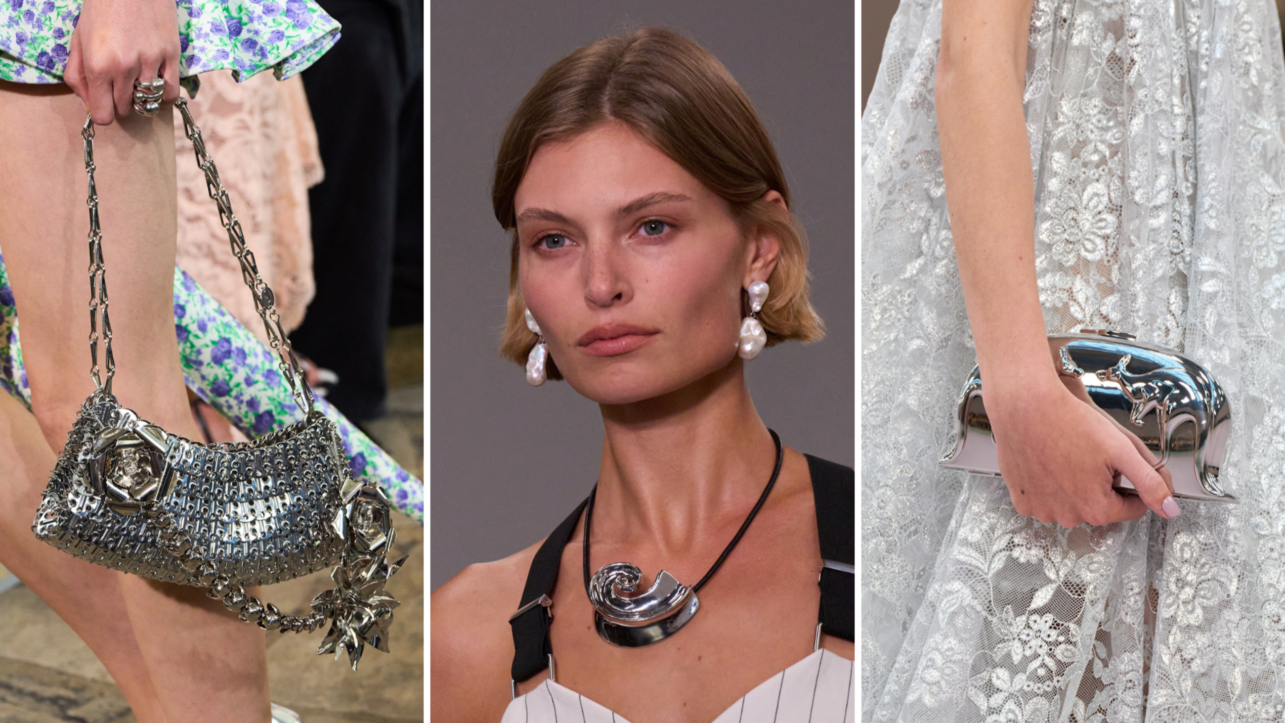 Da sinistra: Rabanne, Ralph Lauren, Zimmermann - Credits Launchmetrics.com/Spotlight