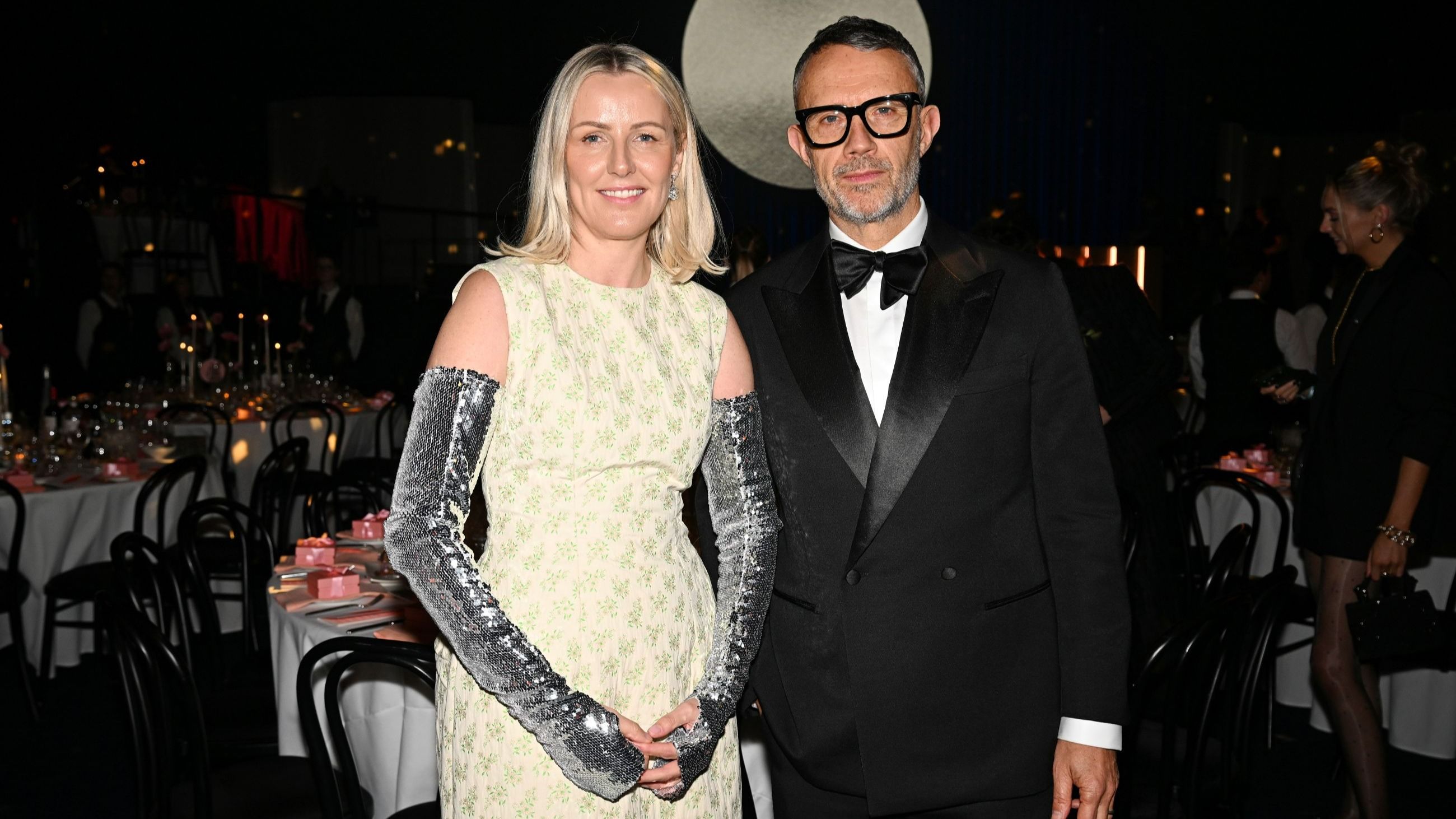 Laura Weir, CEO del BFC, e David Pemsel ai British Fashion Awards 2025 - Credits Getty Images