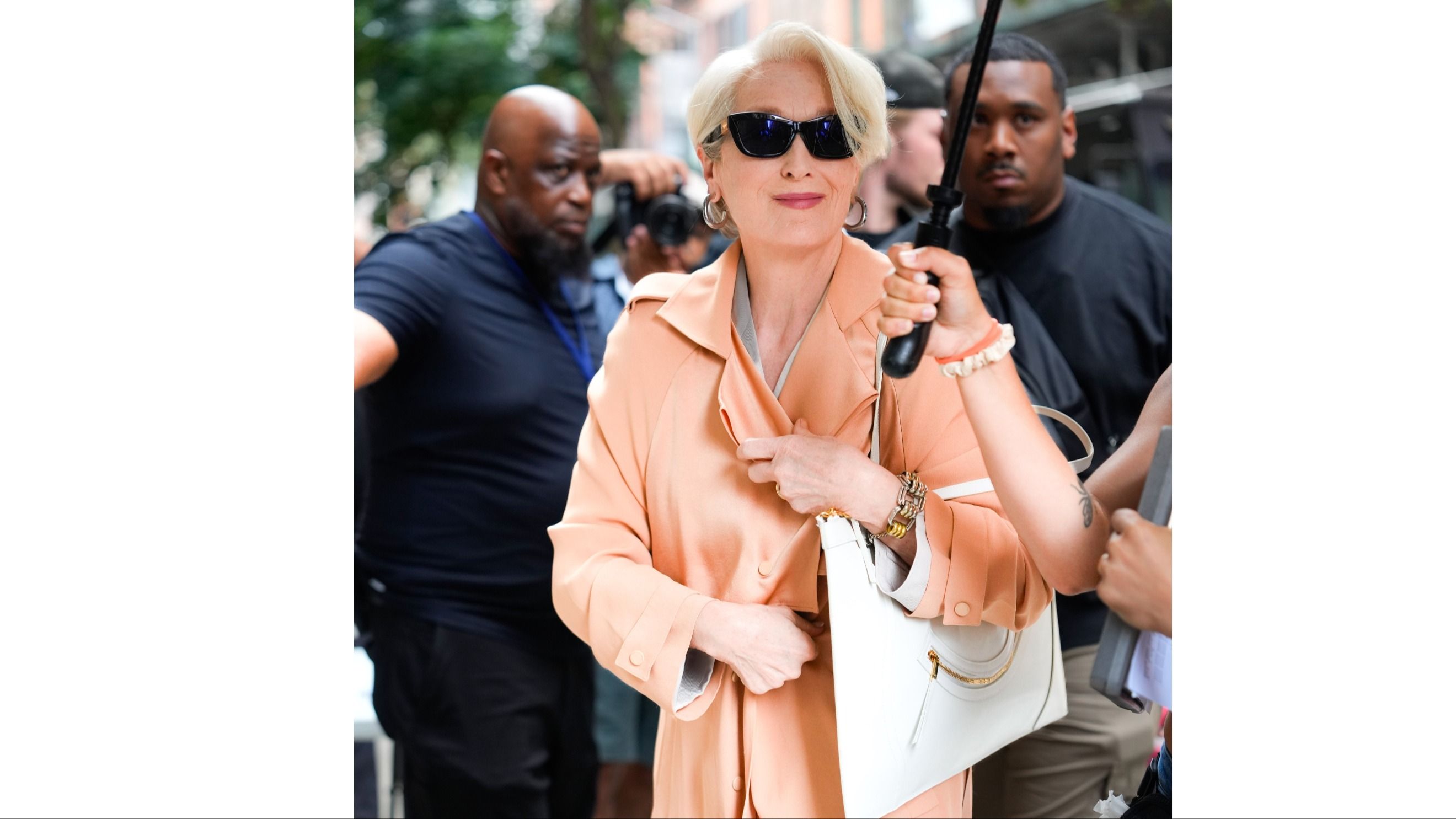 Meryl Streep sul set newyorkese de “Il Diavolo Veste Prada 2”
Credits Getty Images