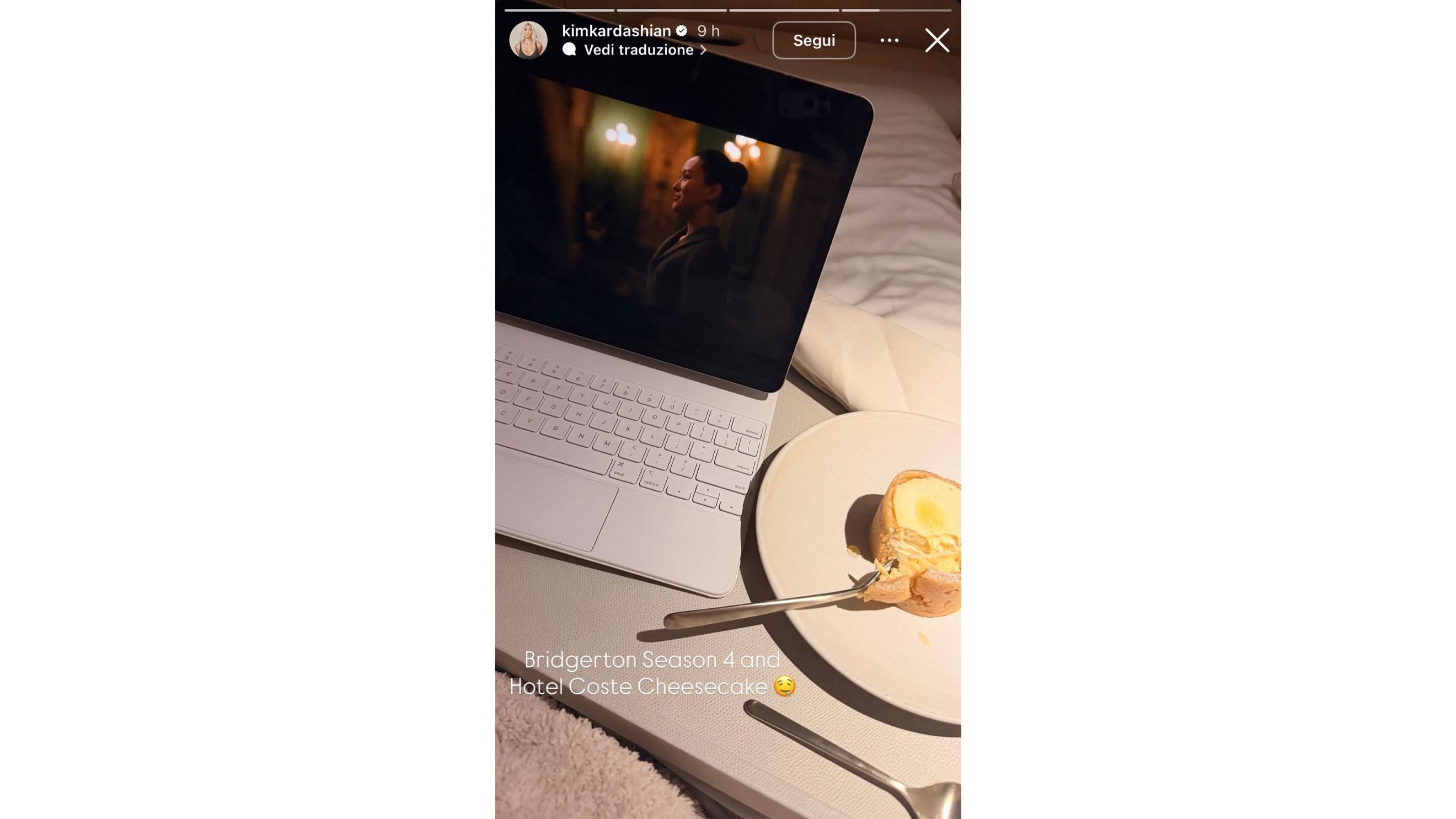 Hôtel Costes Cheesecake - Credits: Foto tratta dalle storie Instagram di Kim Kardashian  