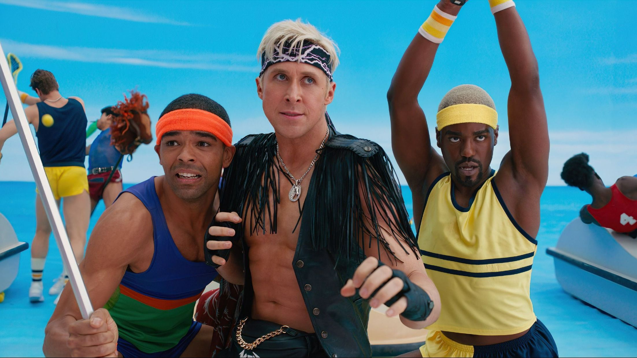 Ryan Gosling, Kingsley Ben-Adir, Ncuti Gatwa, "Barbie" (2023) - Credits: AGF